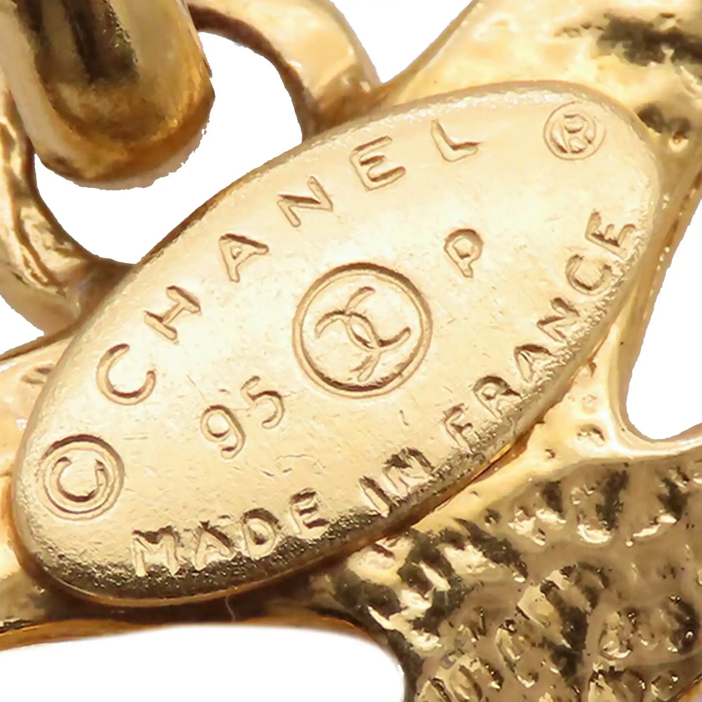 Chanel CC Gold Plated Heart Pendant Necklace