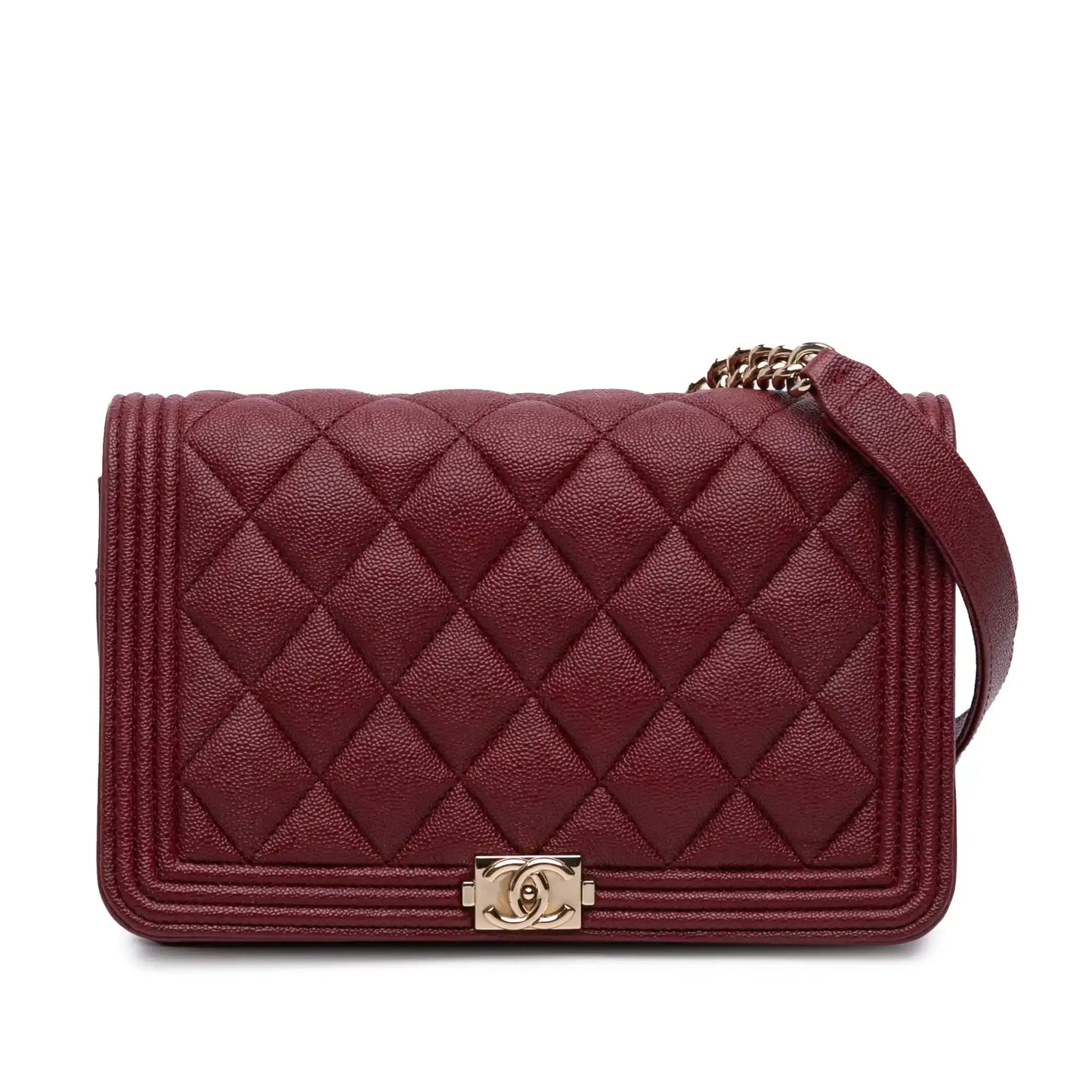Chanel Quilted Caviar Boy Wallet on Chain