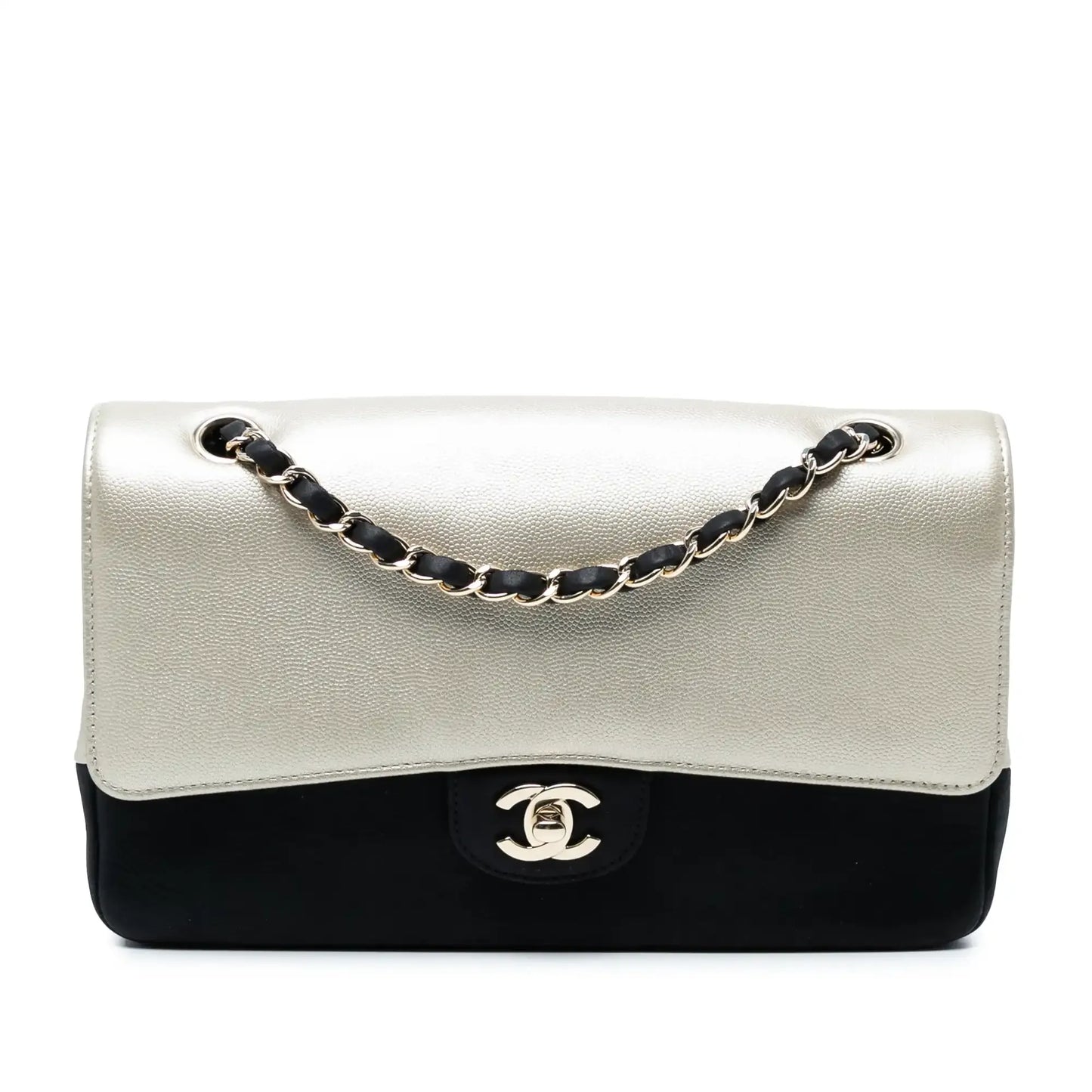 Chanel Medium Classic Bicolor Caviar Double Flap