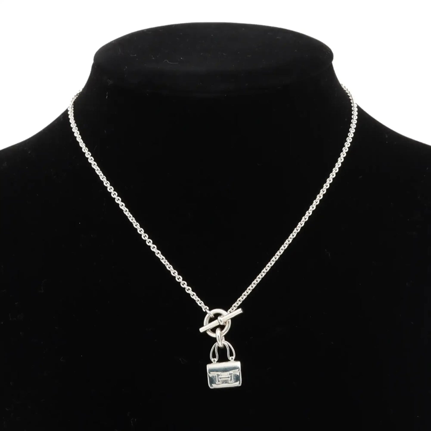 Hermès Sterling Silver Amulettes Constance Necklace