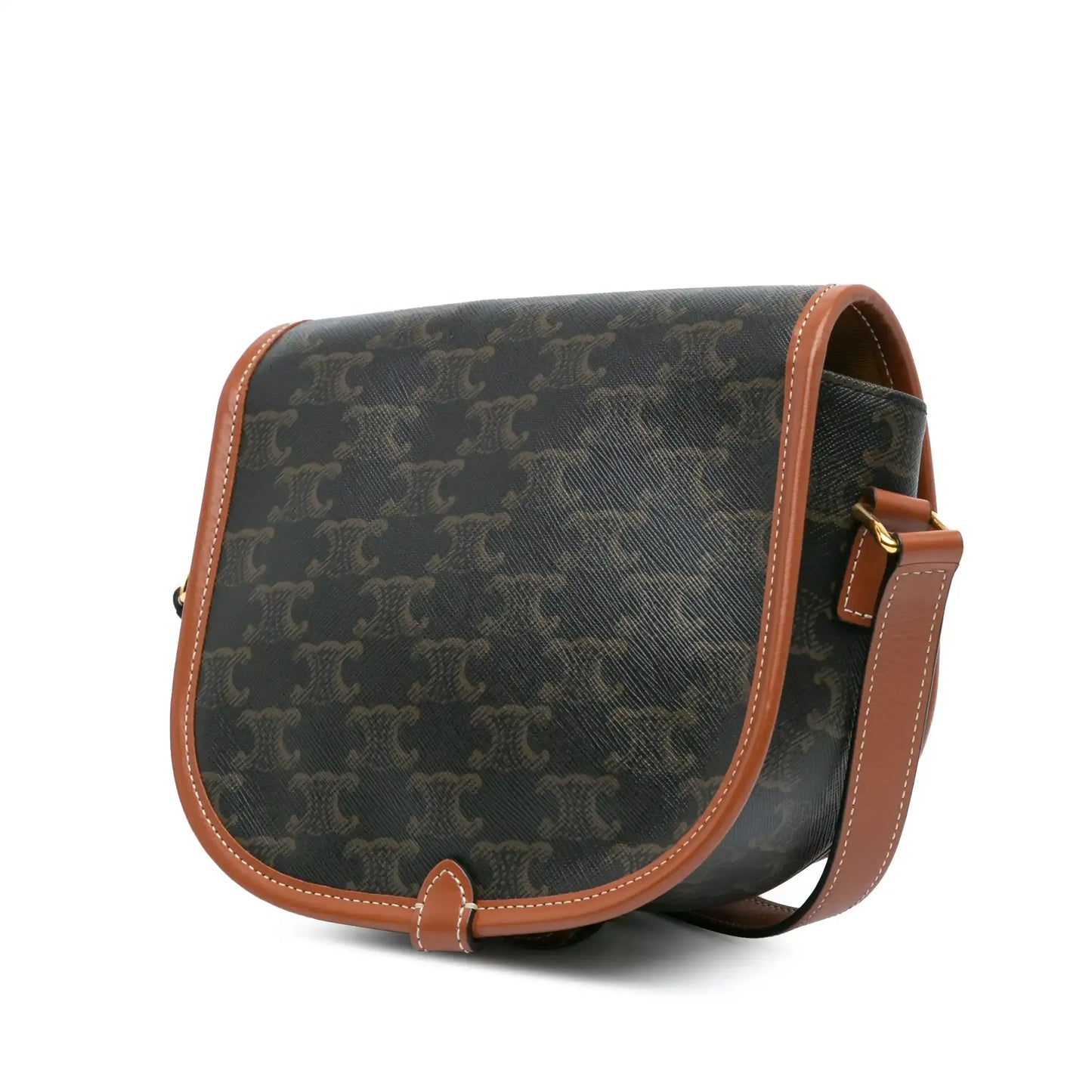 Celine Medium Triomphe Coated Canvas Folco Crossbody