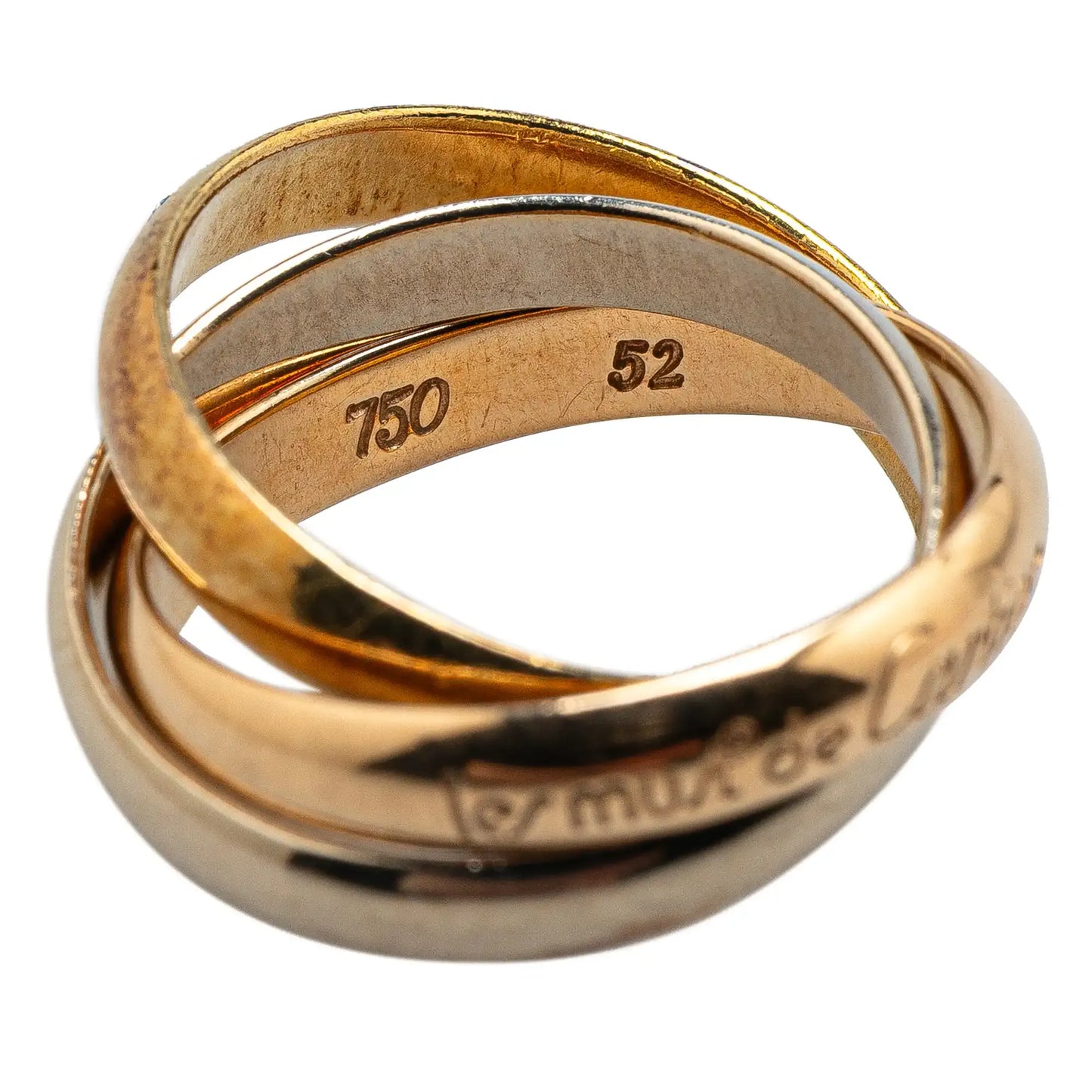 Cartier Tricolor 18K Les Must de Cartier Trinity Three Band Ring