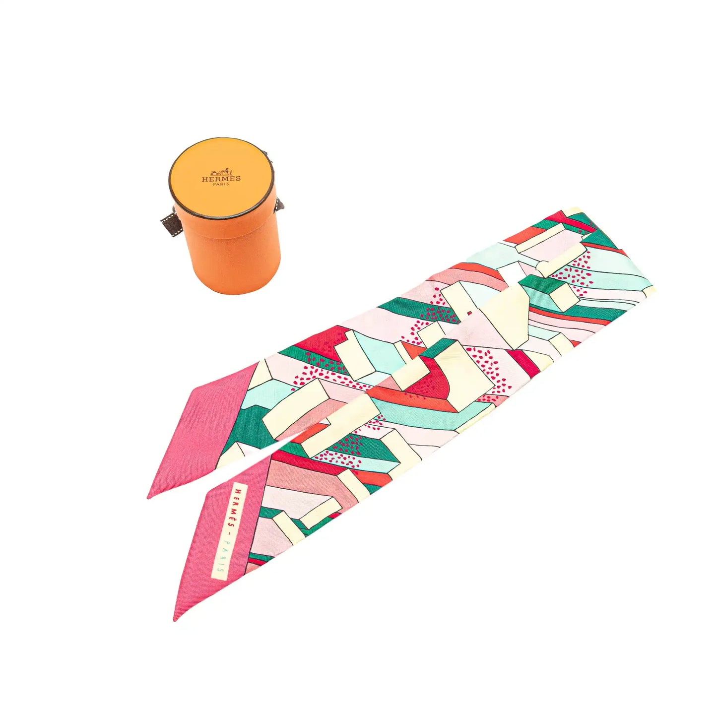 Hermès On A Summer Day Silk Twilly Scarf