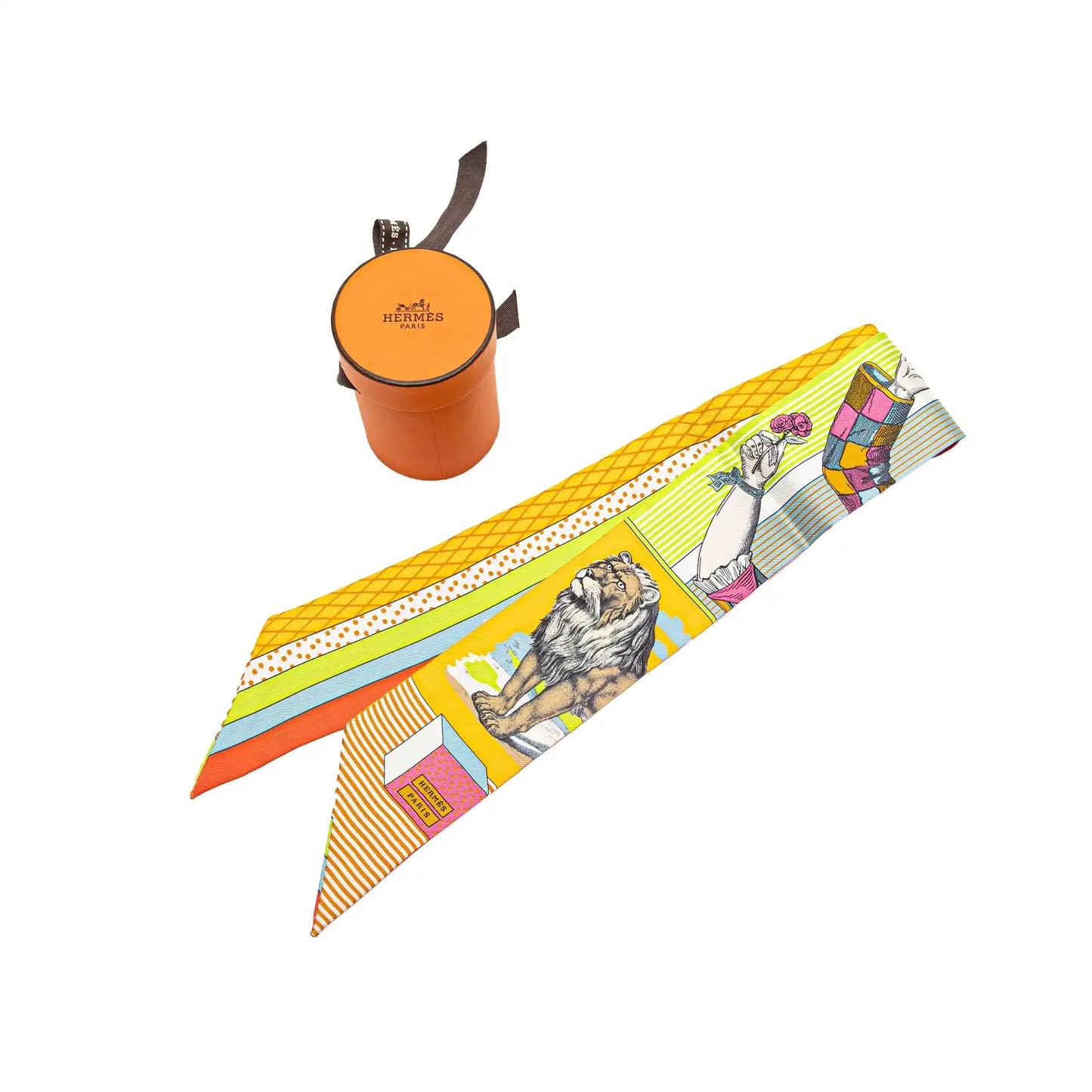 Hermès Grand Theatre Nouveau Silk Twilly Scarf