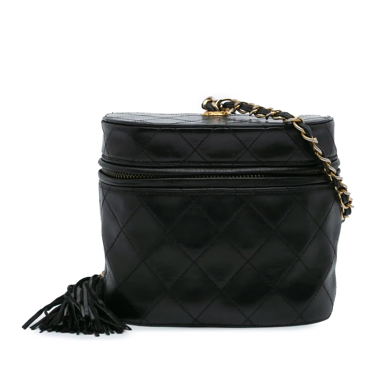 Chanel Quilted Lambskin Tassel Vanity Case