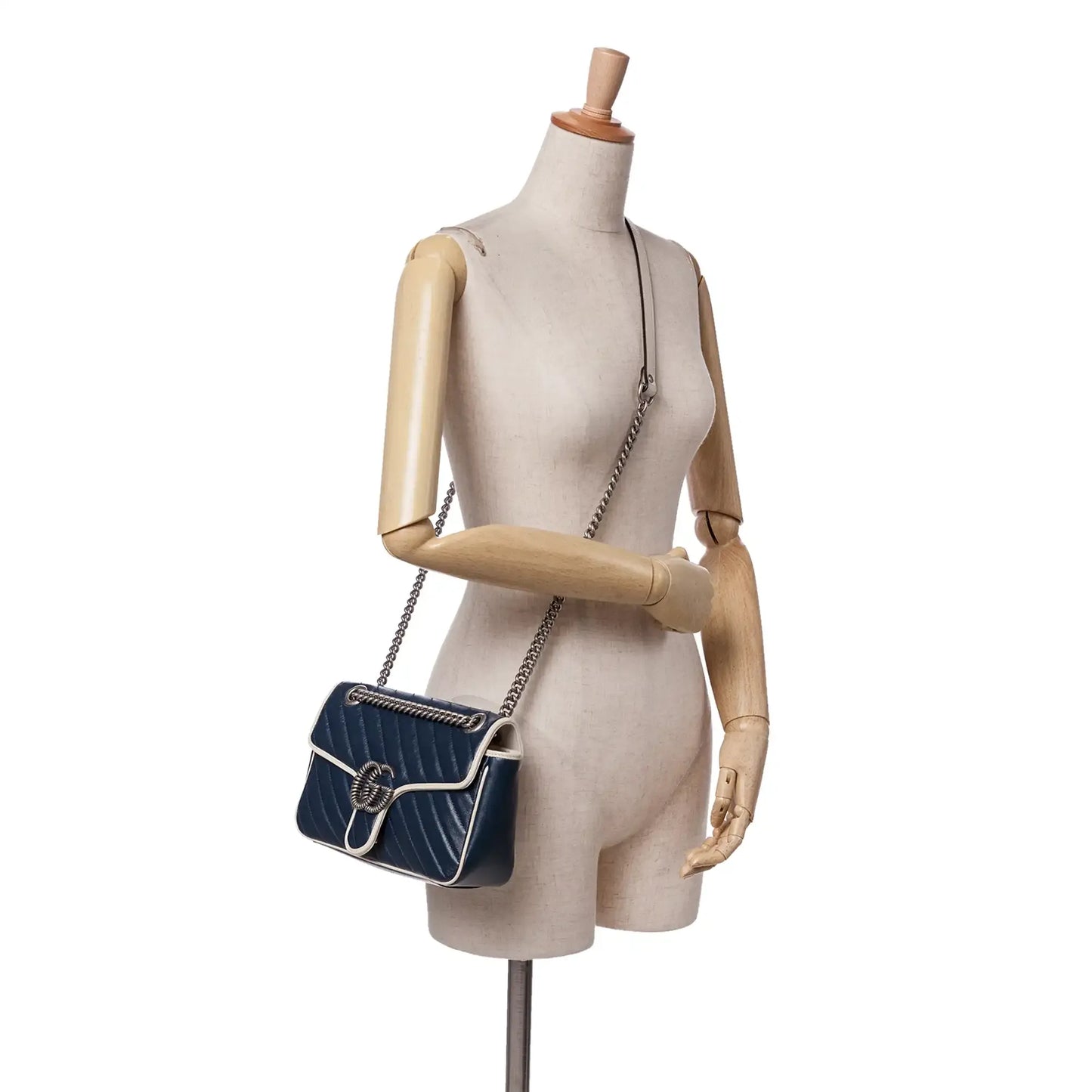 Gucci Small GG Marmont Matelasse Leather Torchon Flap Crossbody