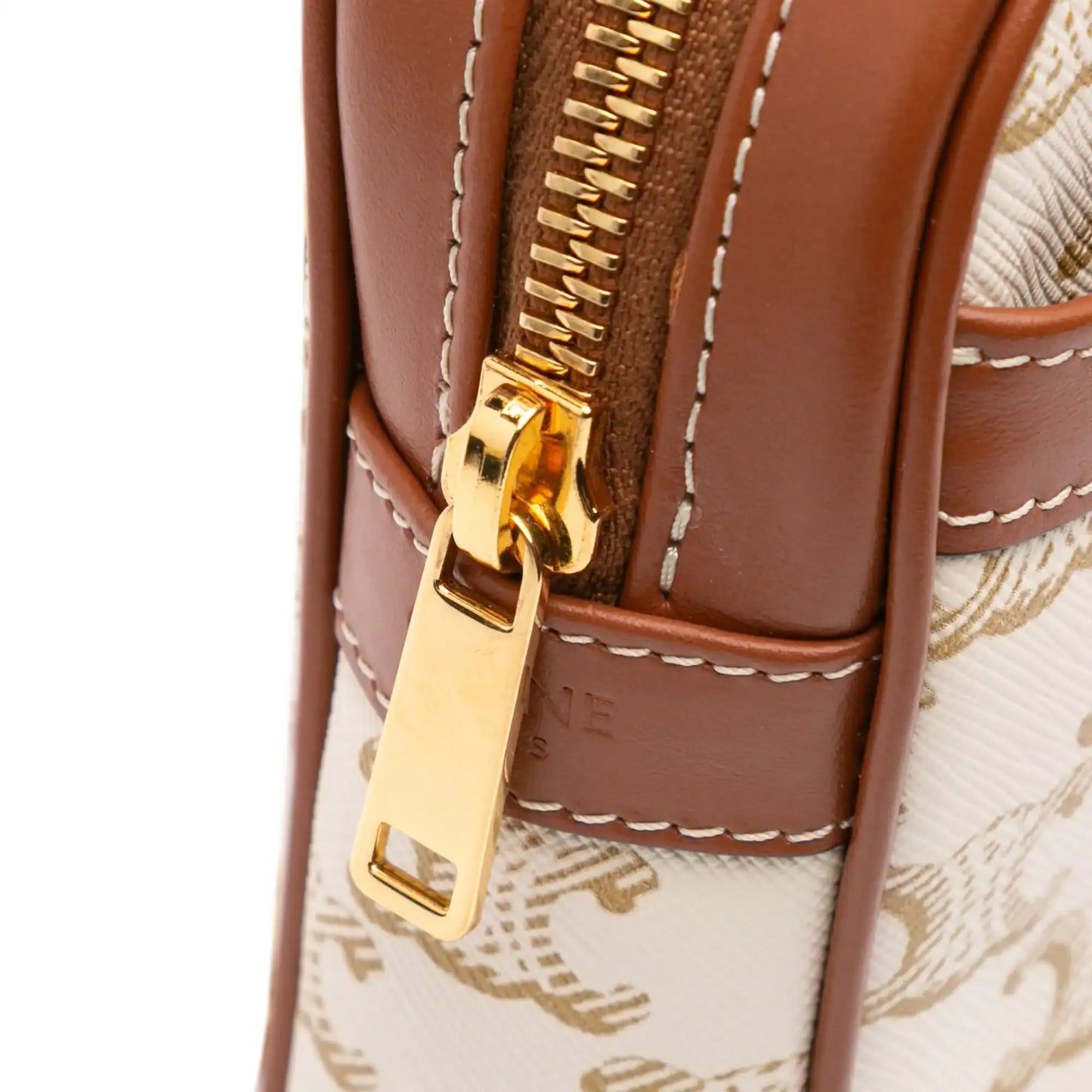 Celine Small Triomphe Coated Canvas Patapans Shoulder Bag