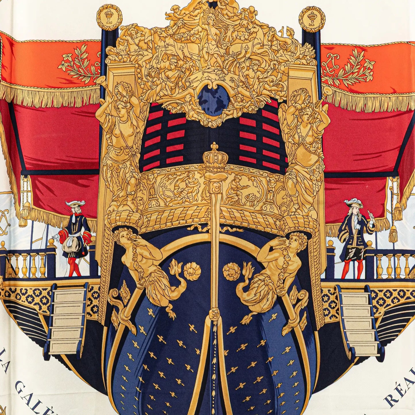 Hermès Vue Du Carosse De La Galere La Reale Silk Scarf