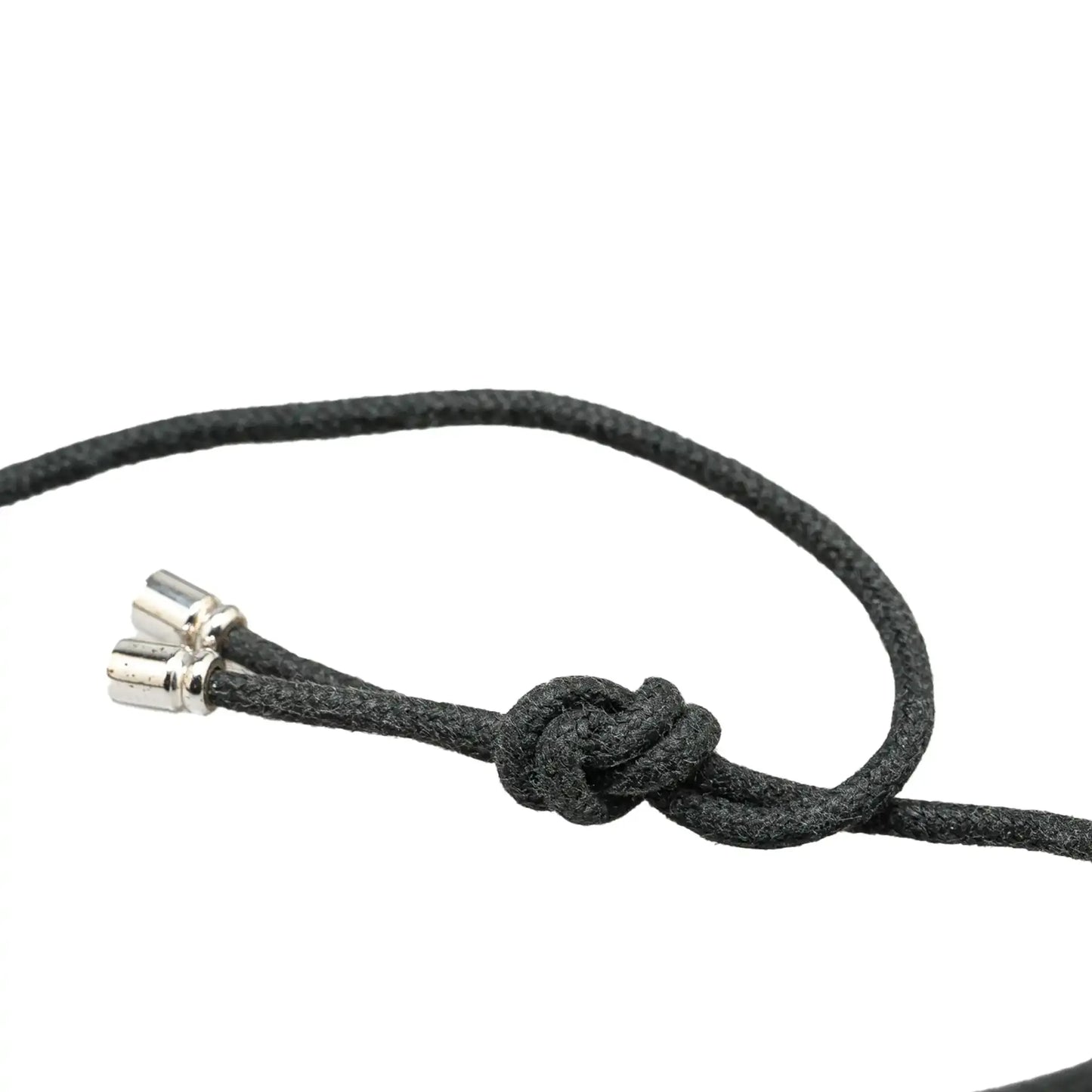 Bvlgari Sterling Silver Resin Parentesi Pendant Cord Necklace