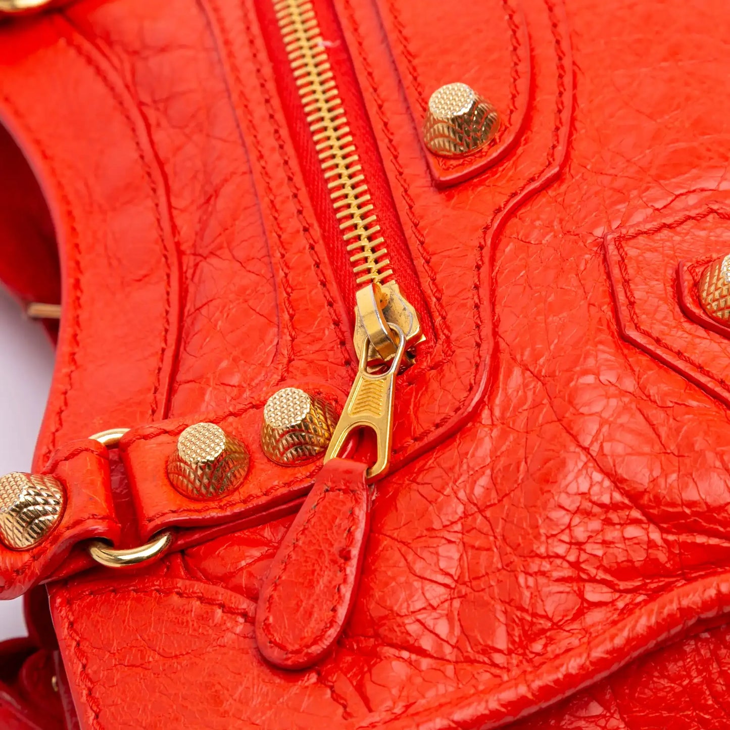 Balenciaga Mini Lambskin Motocross City Giant 21 Satchel