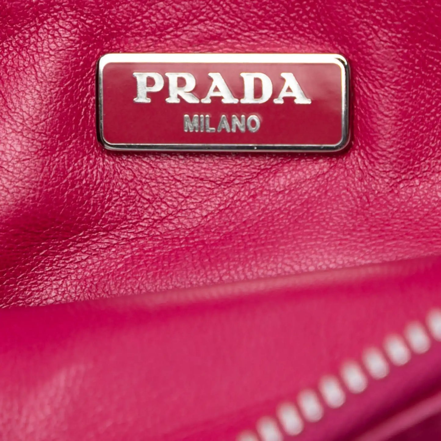 Prada Saffiano Lux Zip Clutch