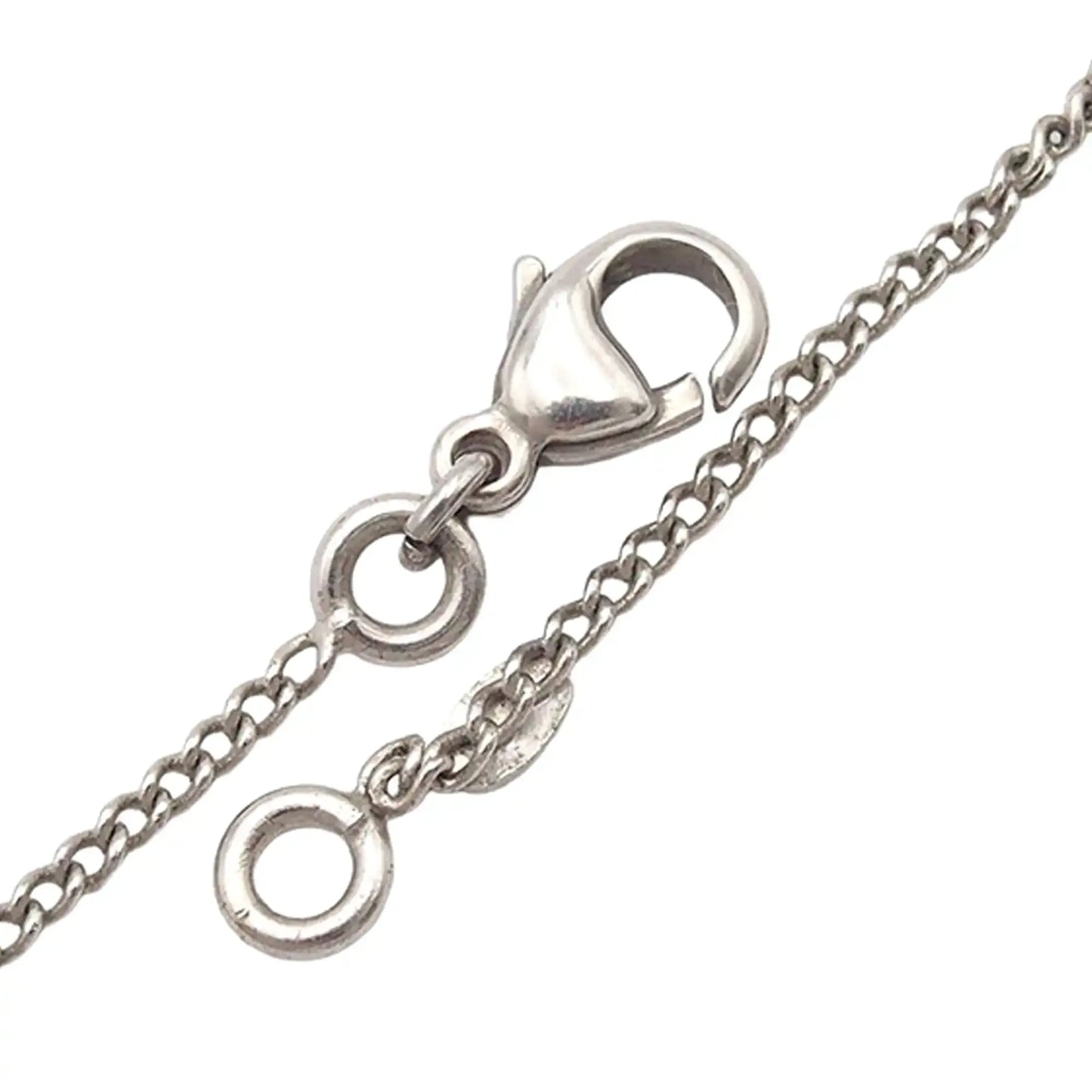 Chanel Silver Plated CC Rhinestone Snowflake Pendant Necklace