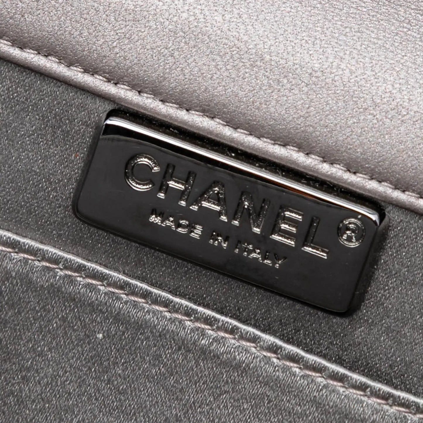 Chanel Small Lambskin Chocolate Bar CC Piercing Studded Chain Flap