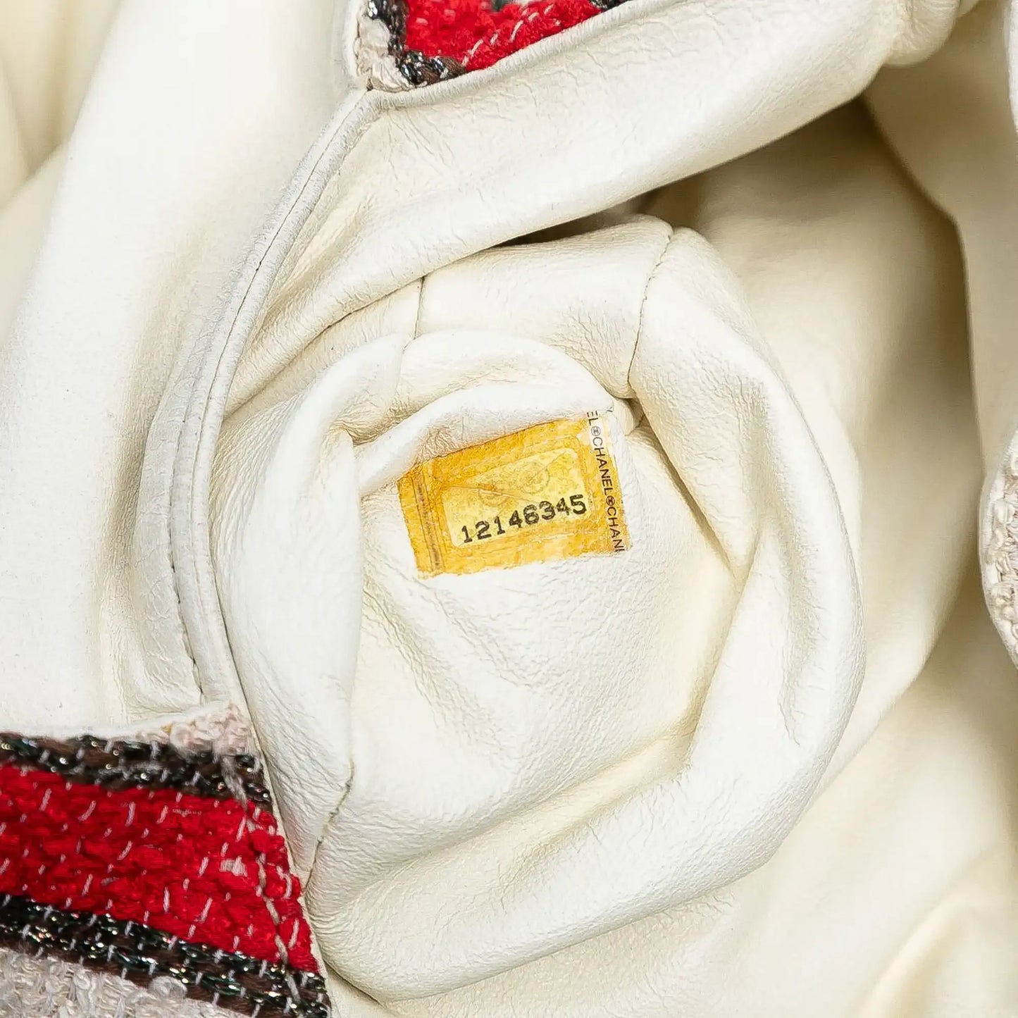 Chanel CC Quilted Tweed Striped Single Flap