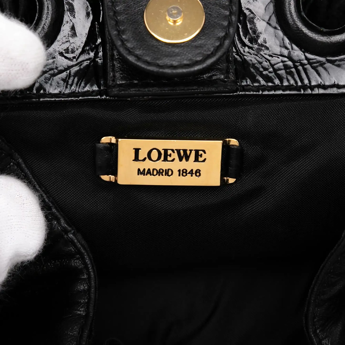 Loewe Studded Leather Drawstring Crossbody