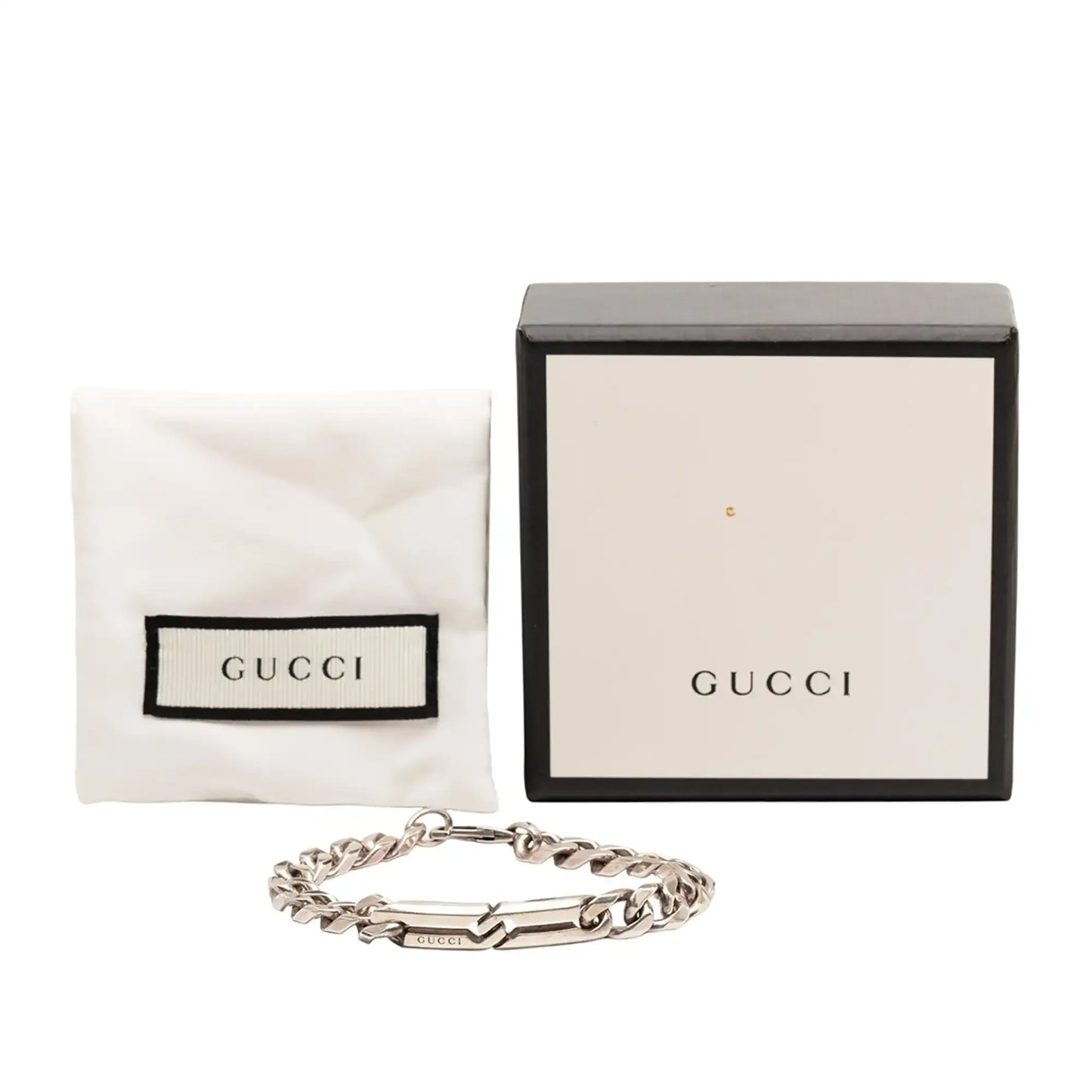 Gucci Sterling Silver Infinity Knot Chain Bracelet