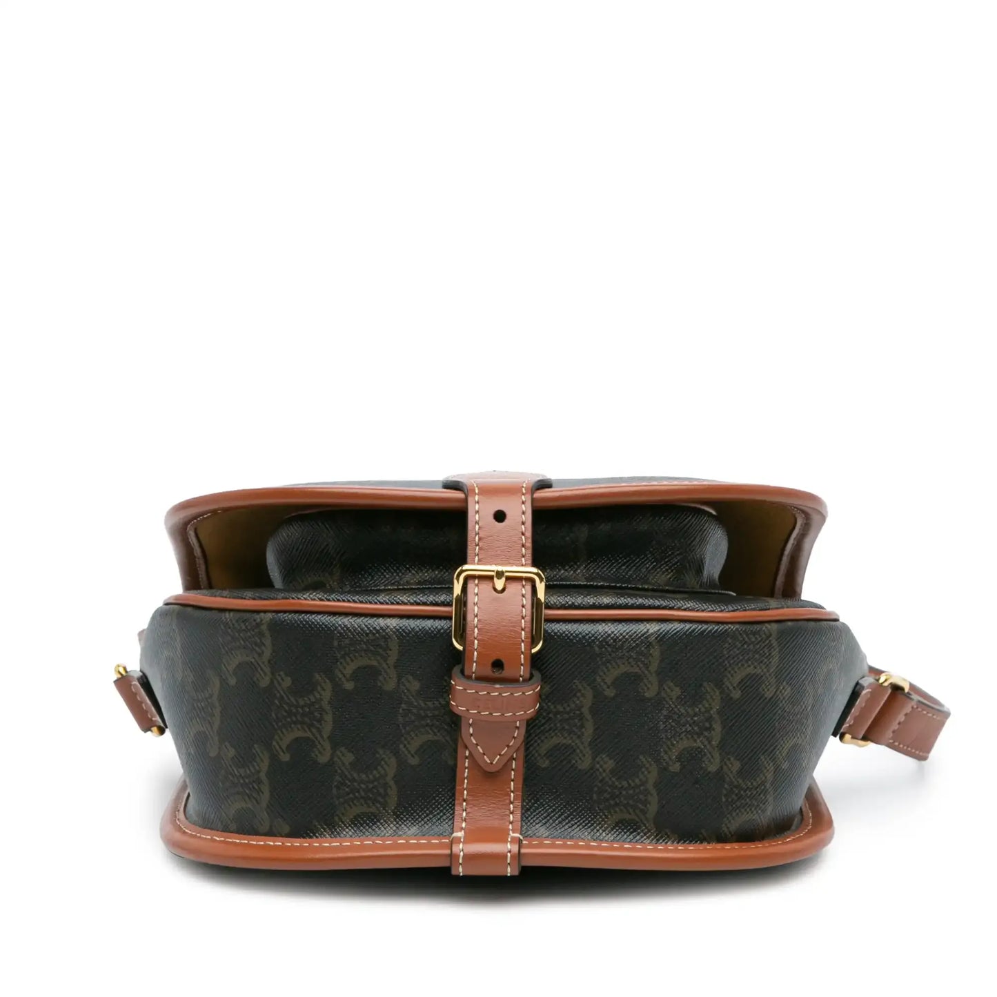 Celine Medium Triomphe Coated Canvas Folco Crossbody