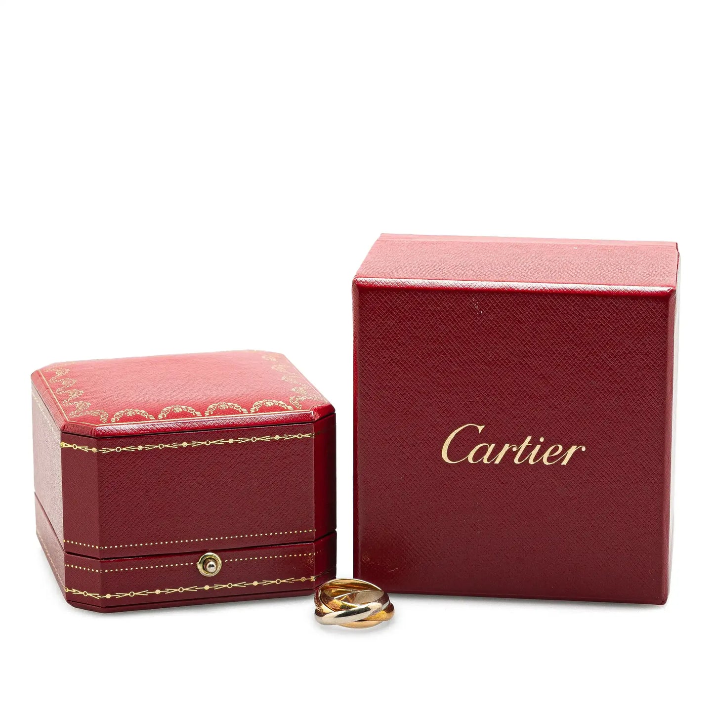 Cartier Tricolor 18K Les Must de Cartier Trinity Three Band Ring