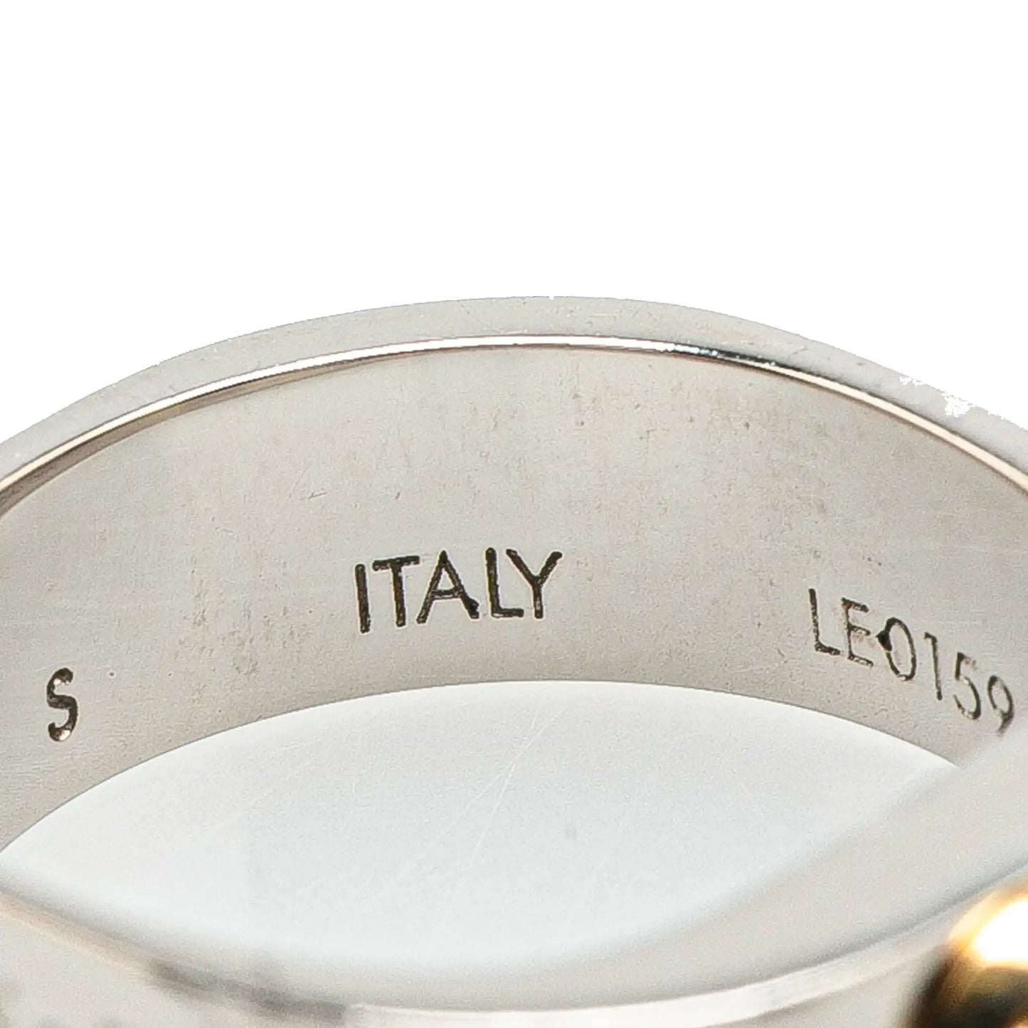 Louis Vuitton Silver Tone Nanogram Ring