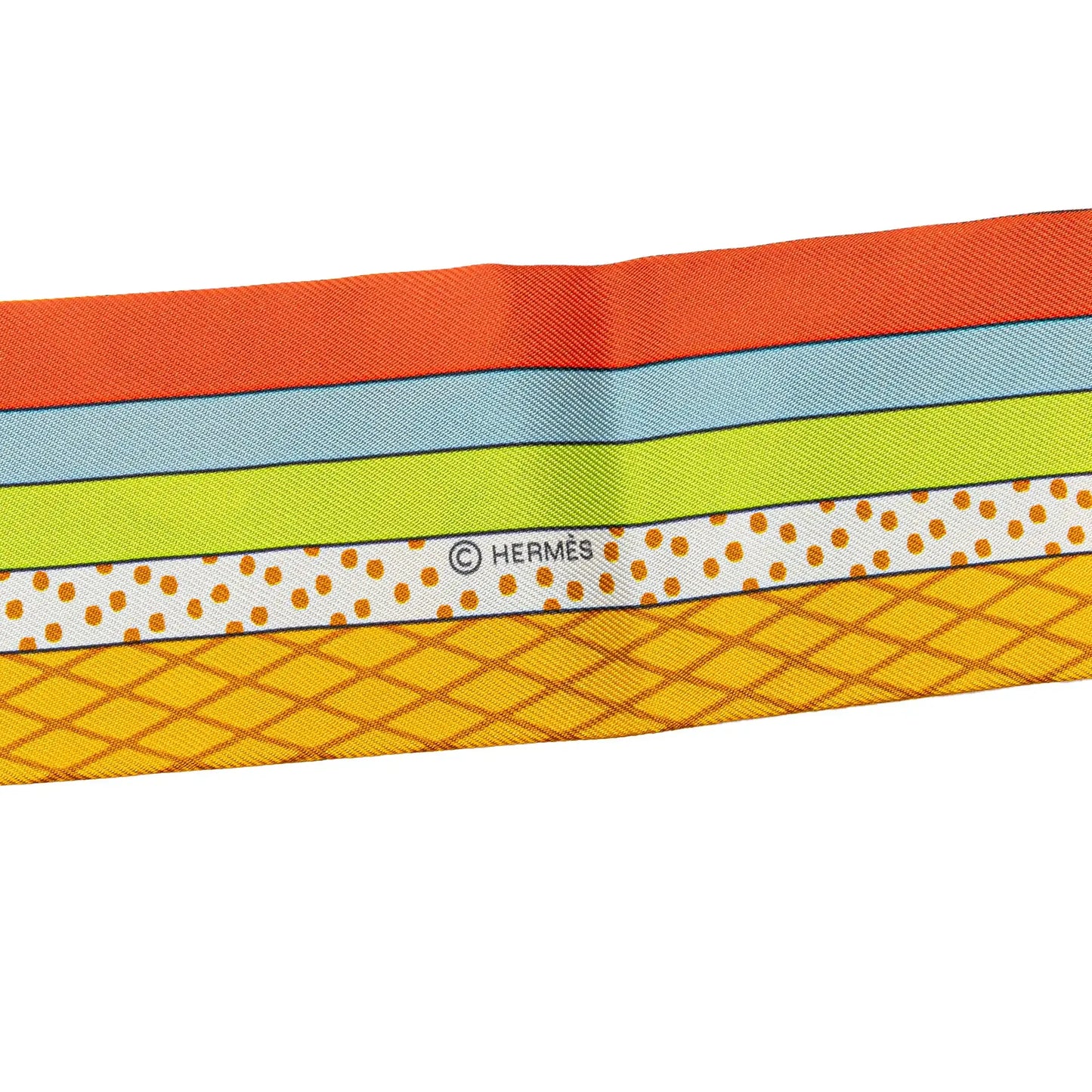 Hermès Grand Theatre Nouveau Silk Twilly Scarf