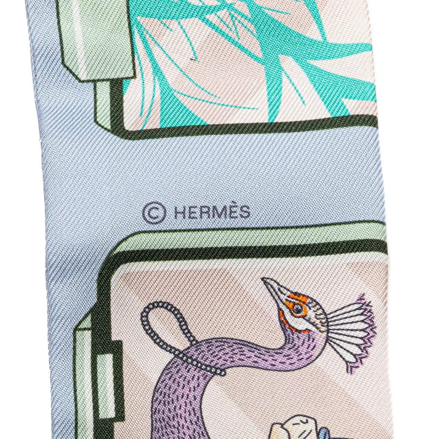 Hermès Story Silk Twilly Scarf