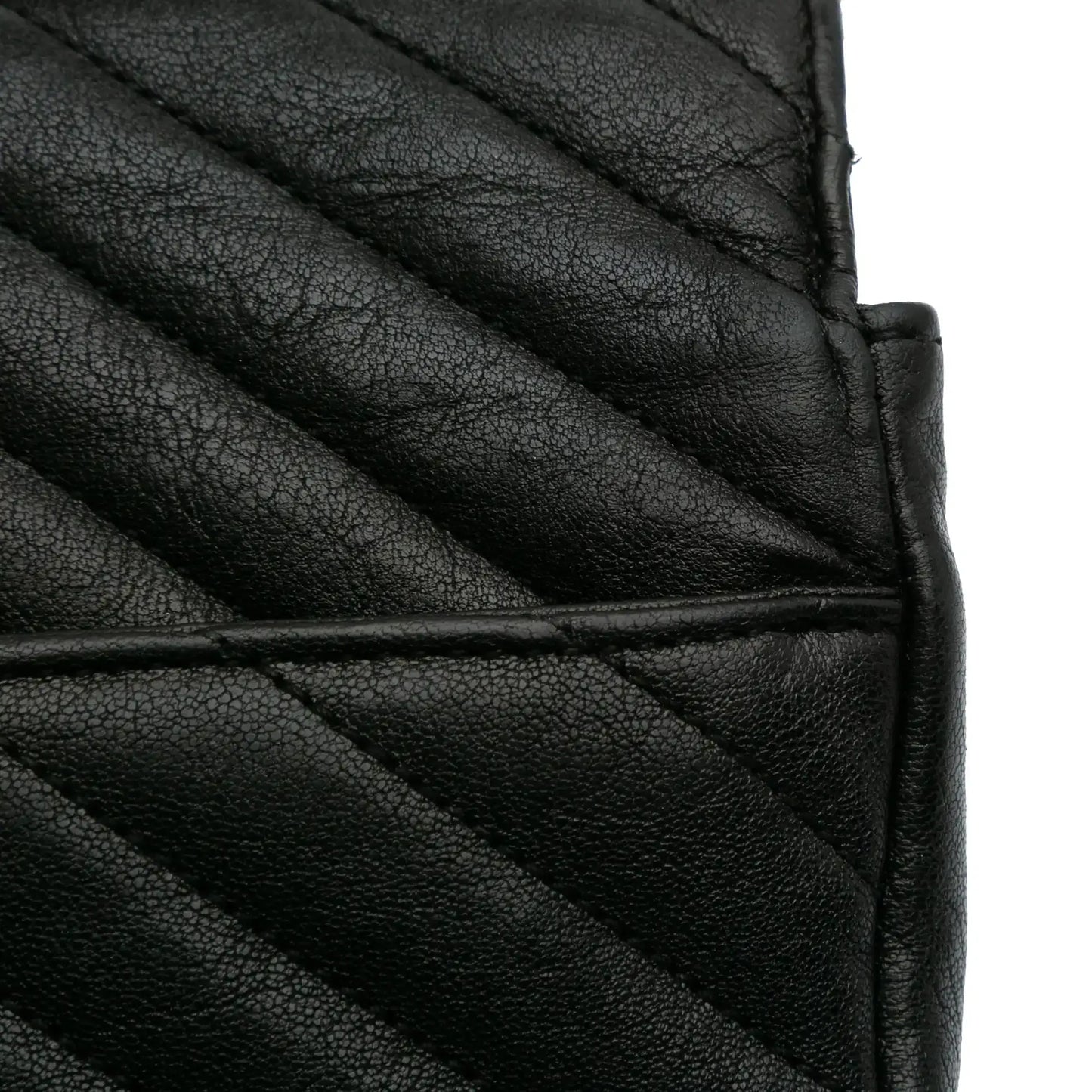 Saint Laurent Large Monogram Chevron Sheepskin College Bag