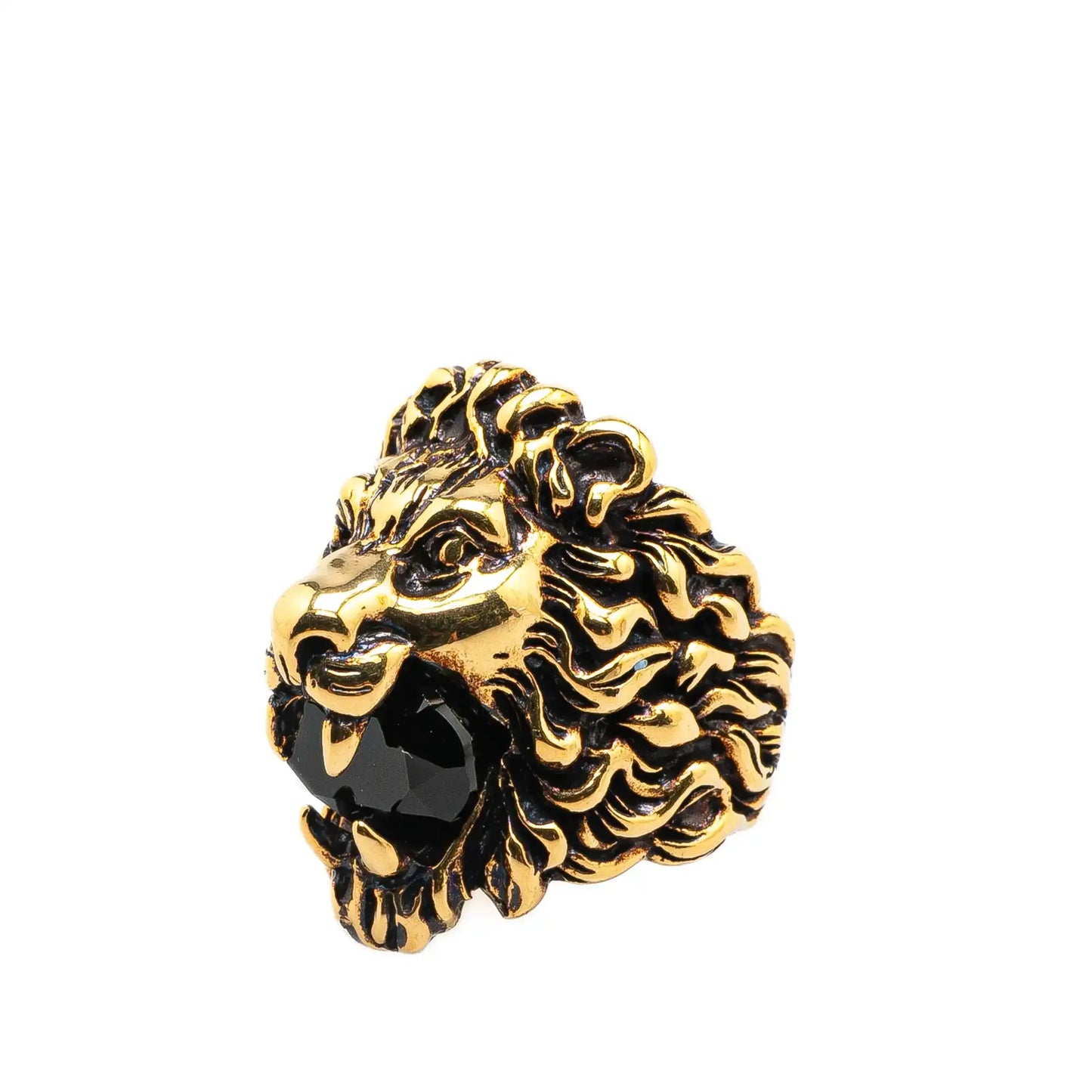 Gucci Gold Plated Lion Head Ring