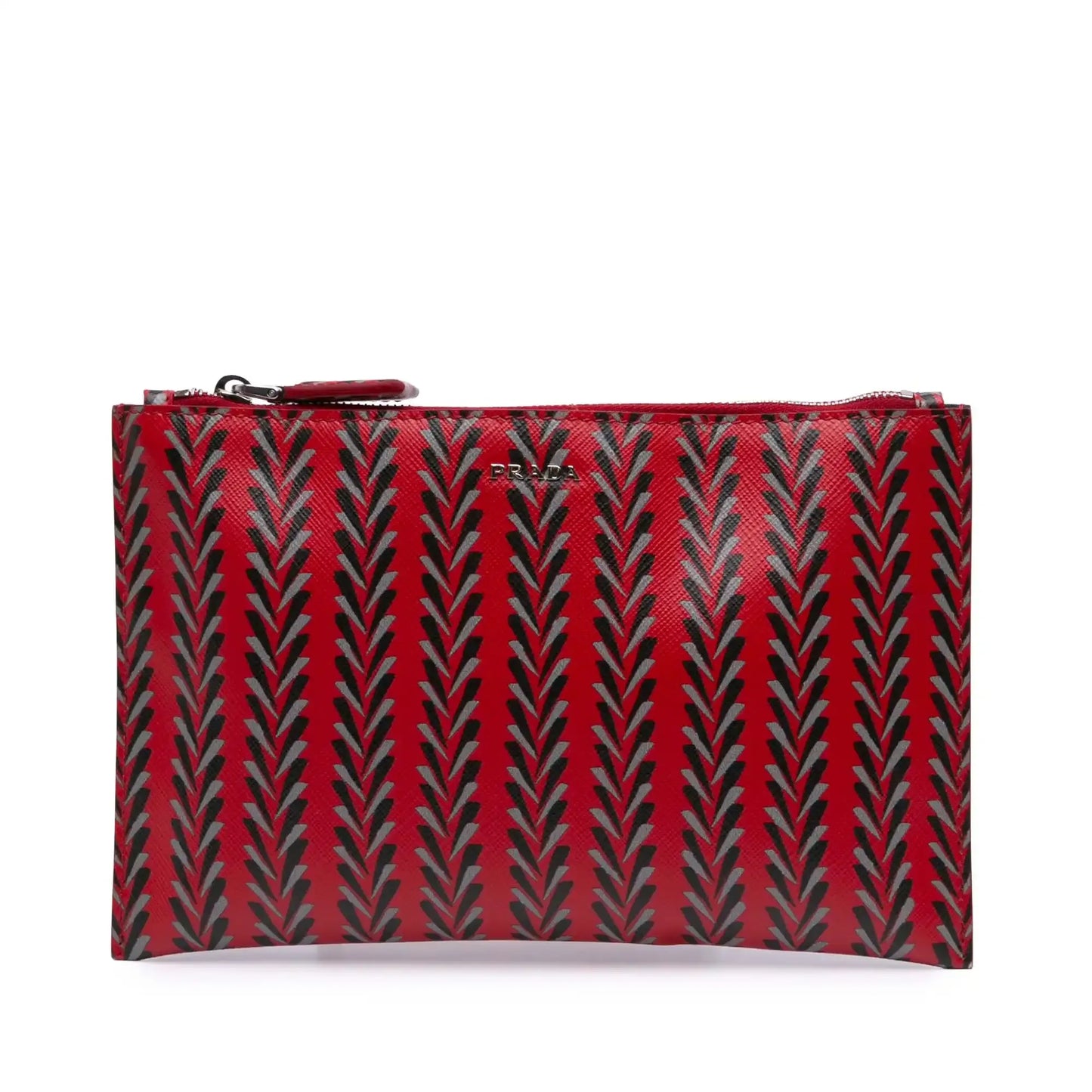 Prada Printed Saffiano Clutch