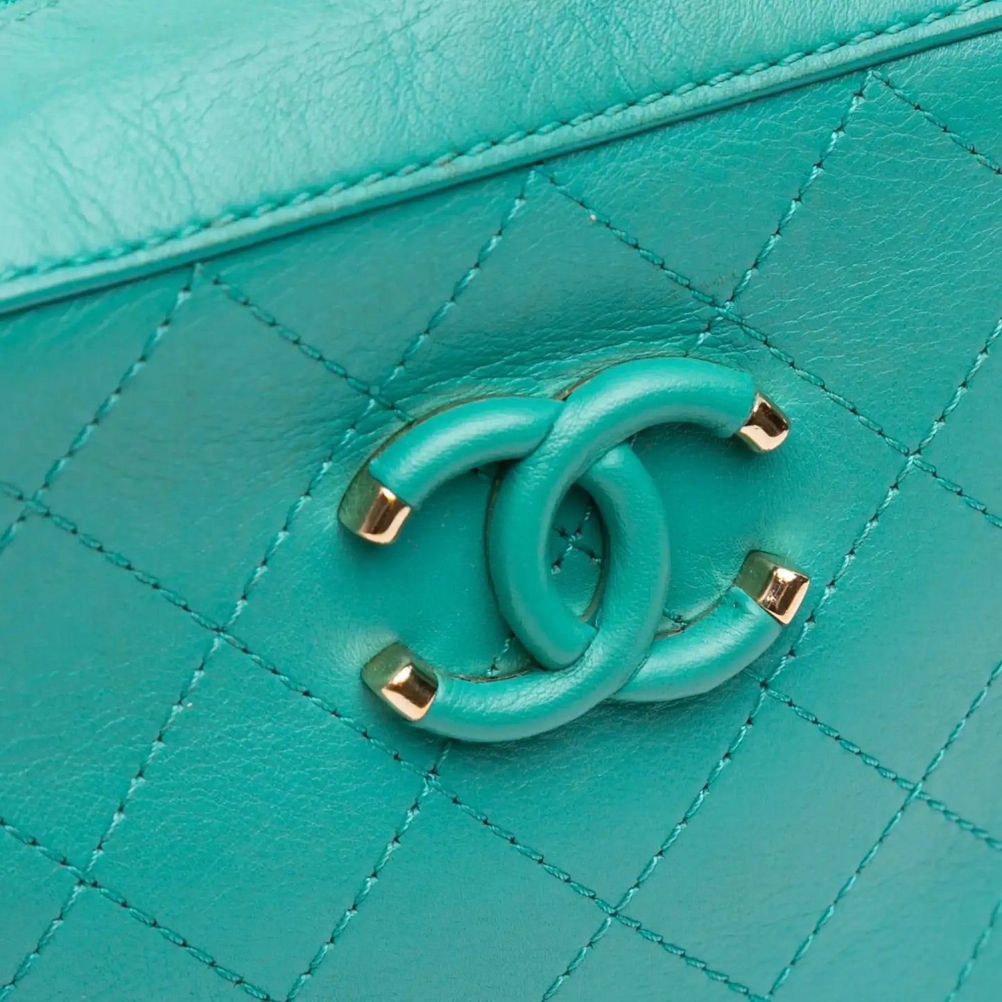 Chanel CC Stitched Calfskin Enamel Camera Bag