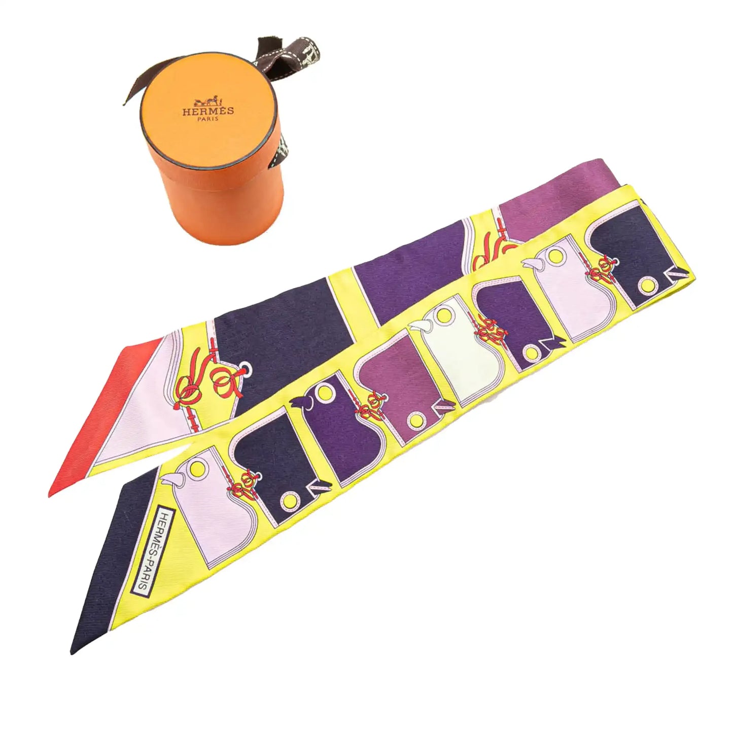 Hermès Camails Silk Twilly Scarf