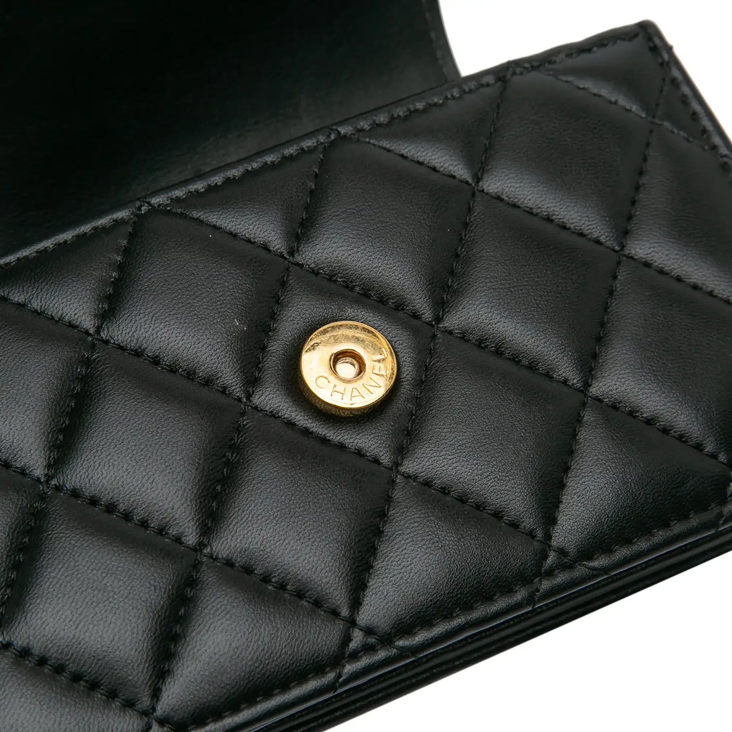 Chanel Mini CC Quilted Lambskin Phone Holder On Chain