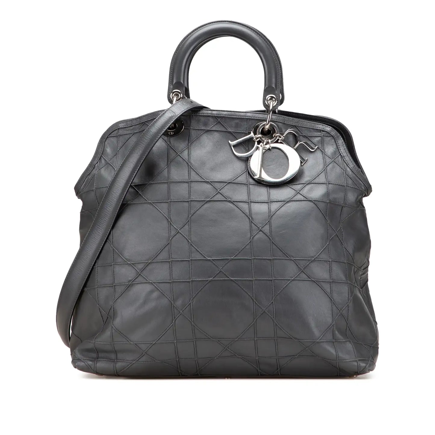 Dior Large Lambskin Cannage Polochon Granville Satchel