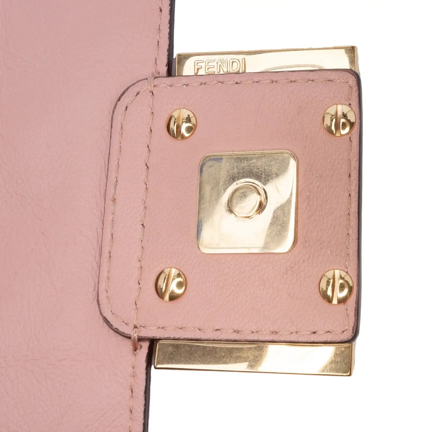 Fendi Mini Zucca Embossed Leather Baguette Satchel