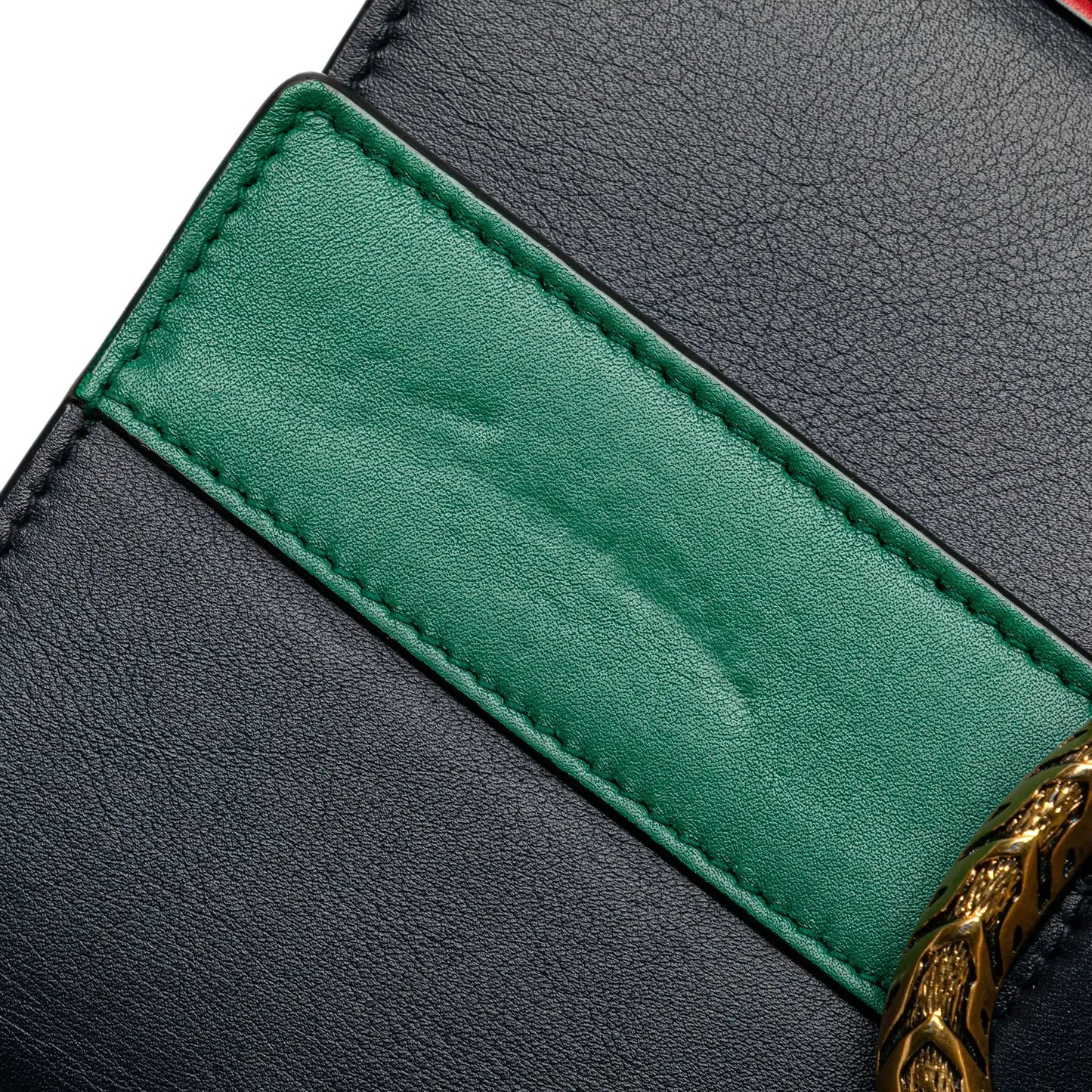 Gucci Medium Leather Bamboo Dionysus Web Satchel