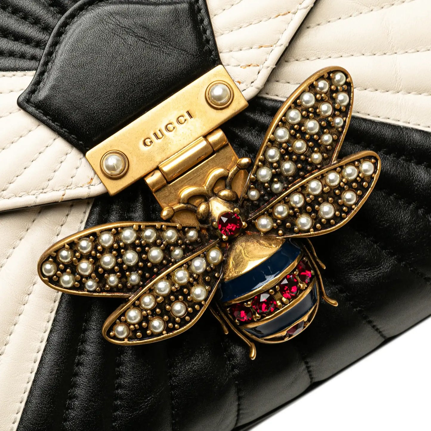 Gucci Leather Bamboo Queen Margaret Satchel