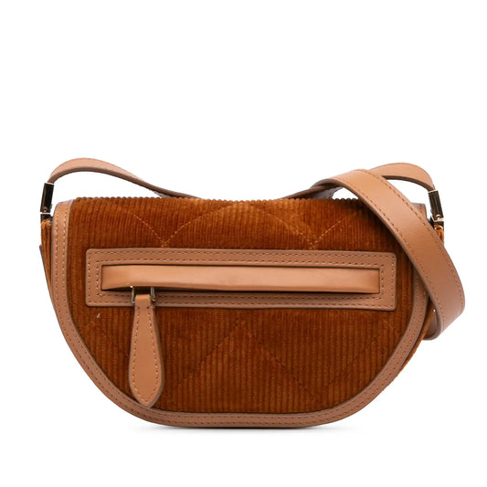 Burberry Micro Corduroy Olympia Shoulder Bag