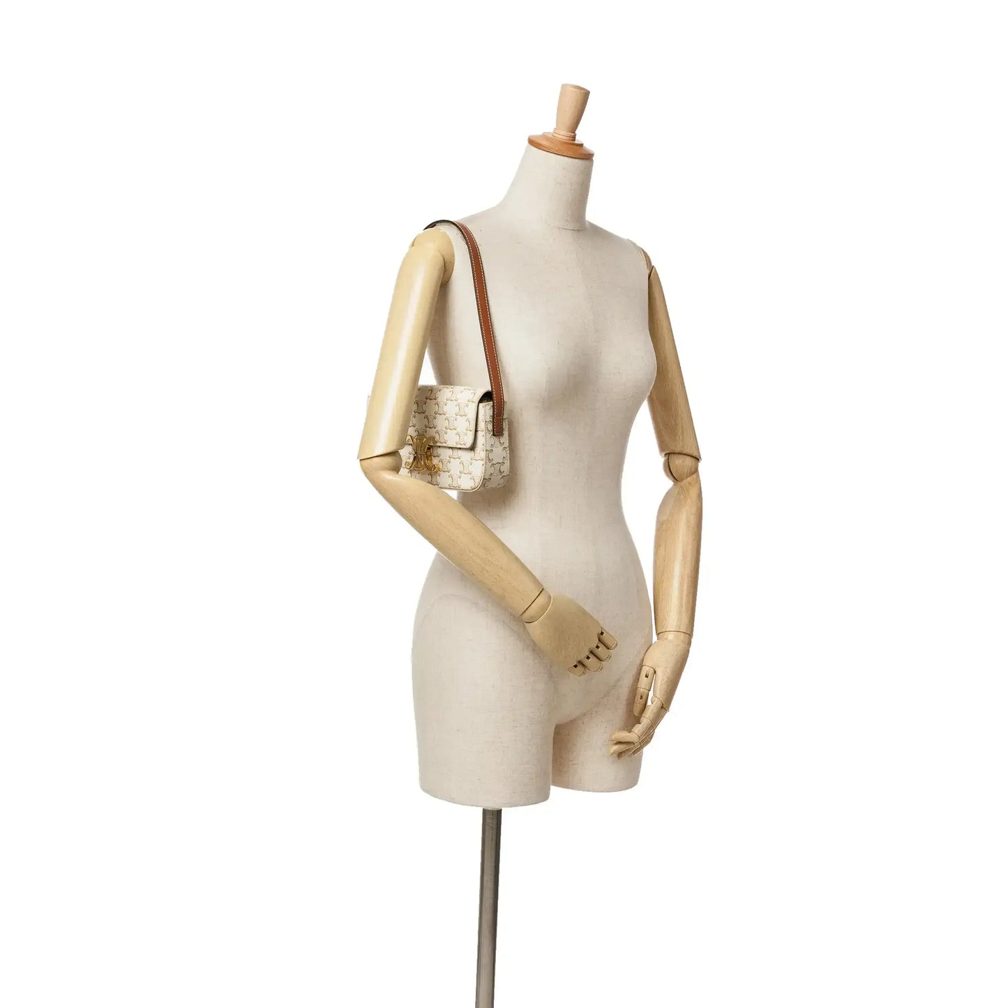 Celine Triomphe Coated Canvas Claude Shoulder Bag