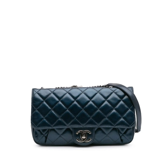 Chanel Quilted Glazed Calfskin Coco Pleats Flap