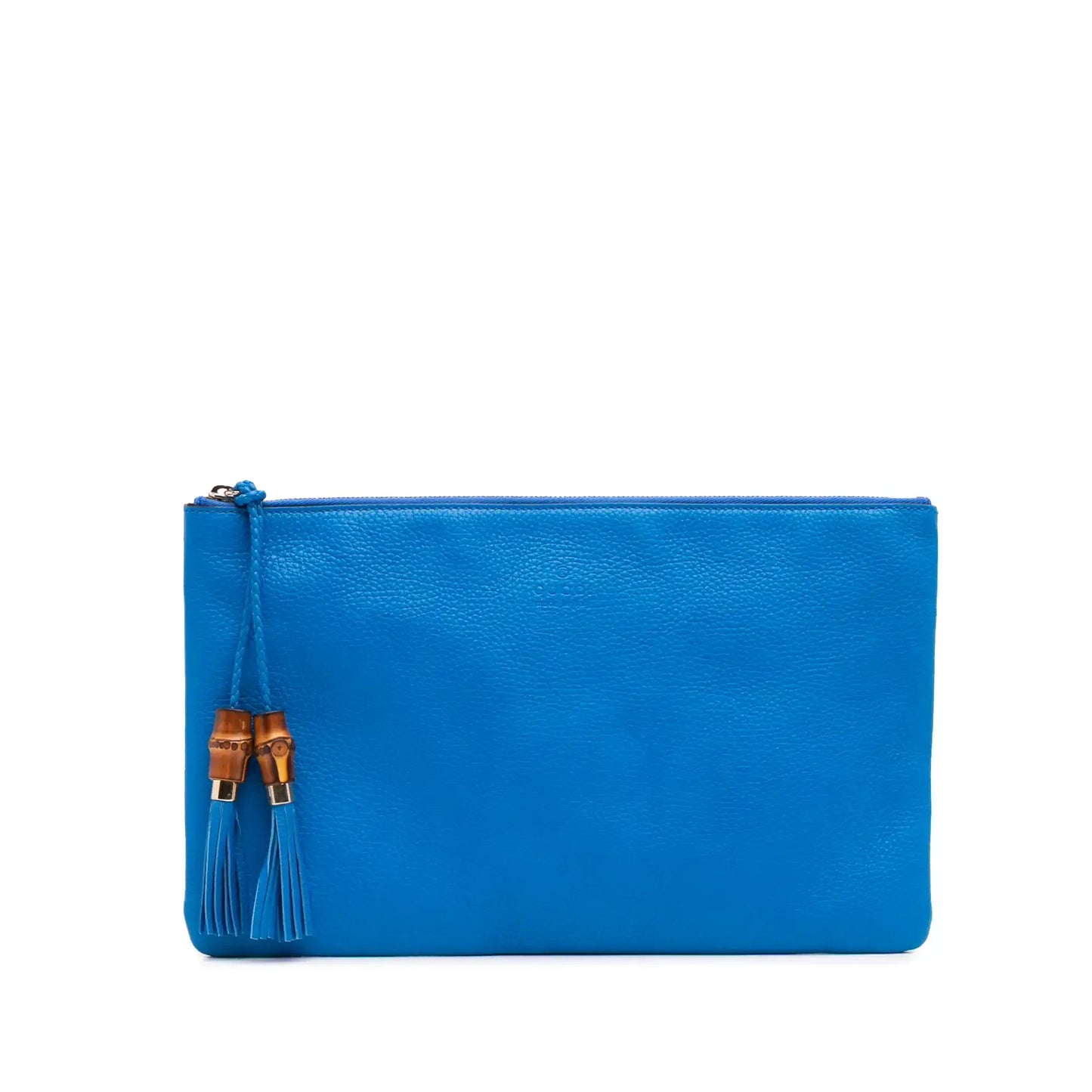 Gucci Calfskin Bamboo Tassel Clutch