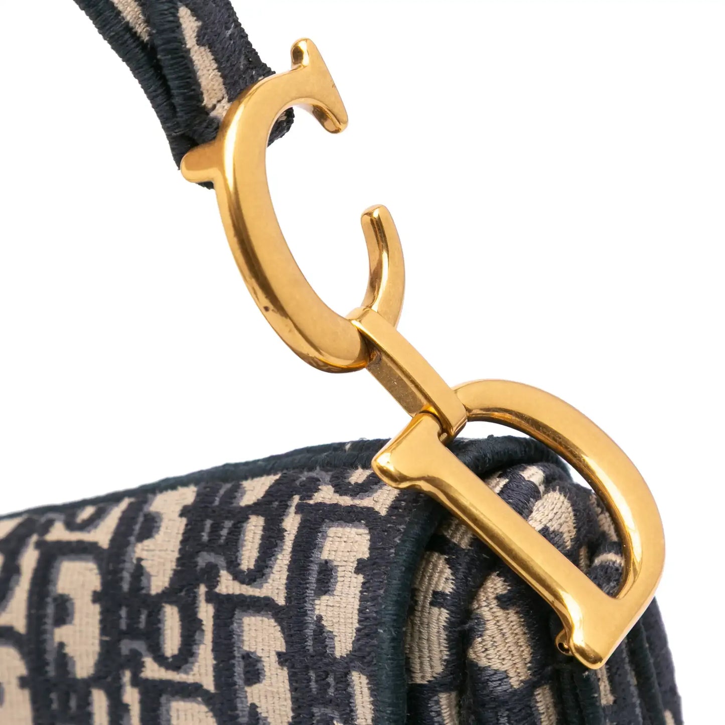 Dior Oblique Embroidered Canvas Saddle Bag