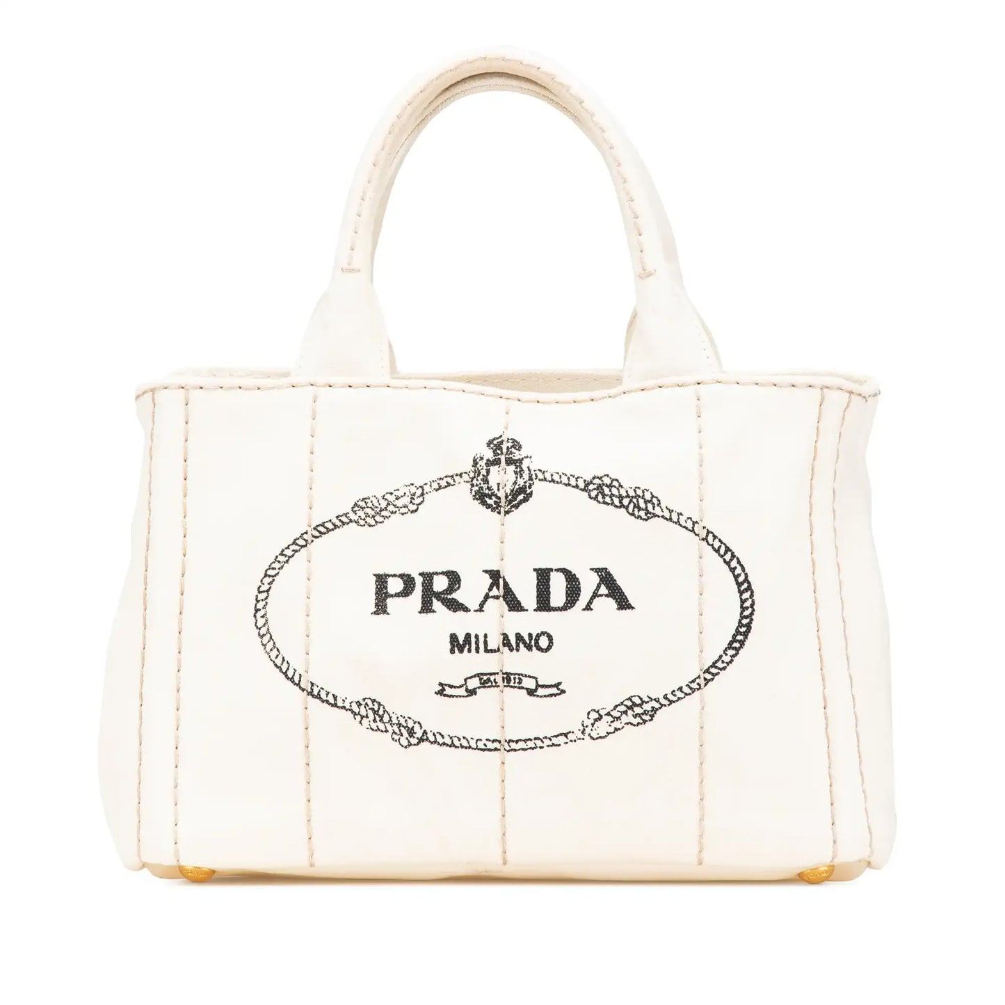 Prada Small Canvas Canapa Logo Satchel