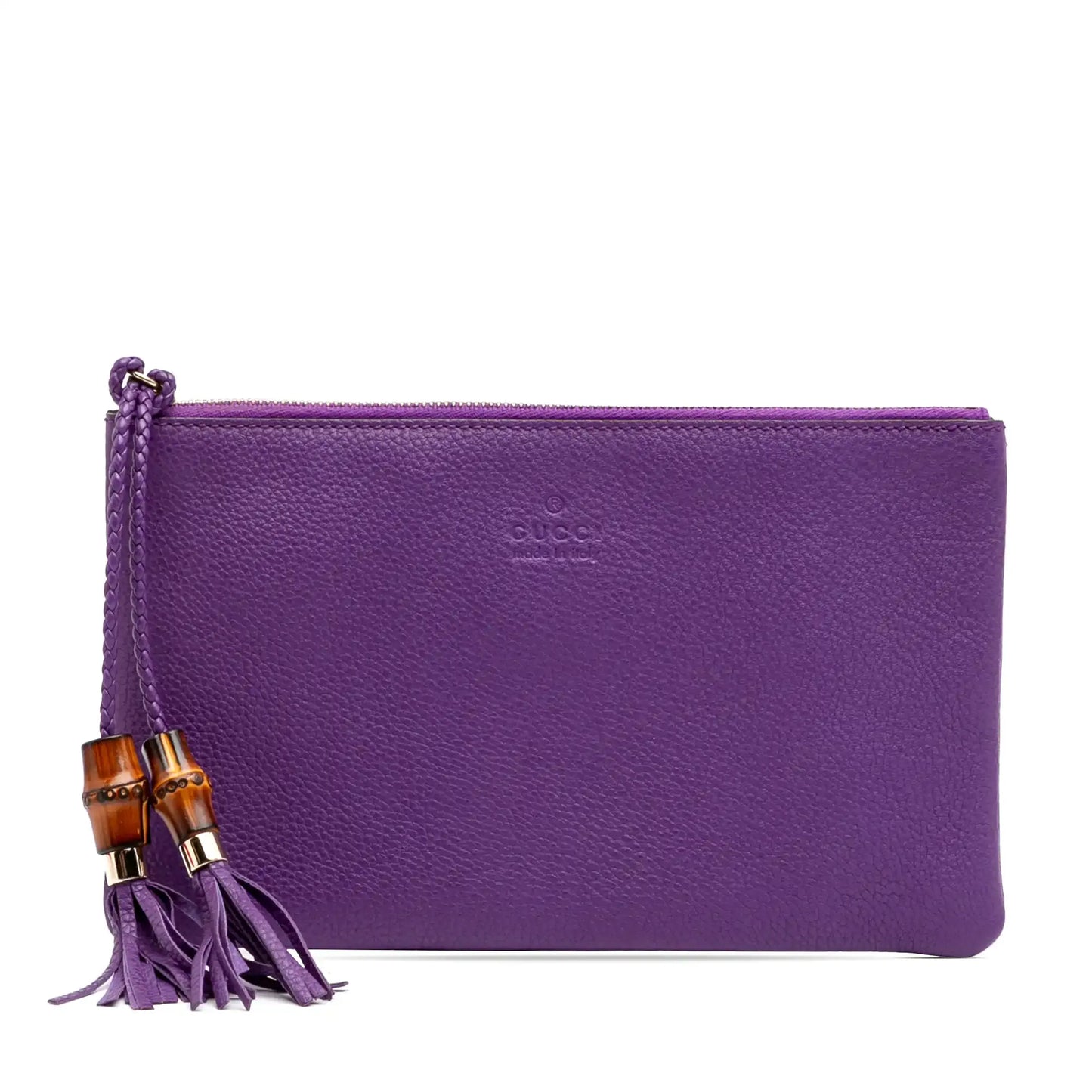 Gucci Calfskin Bamboo Clutch
