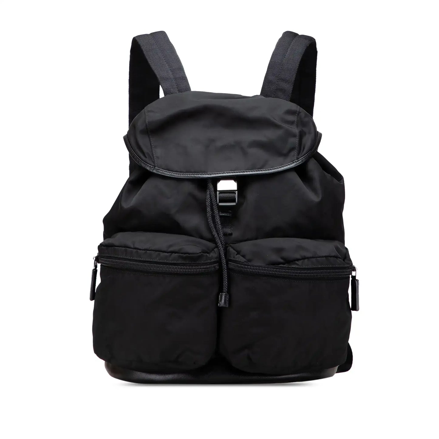 Prada Saffiano Trimmed Tessuto Backpack