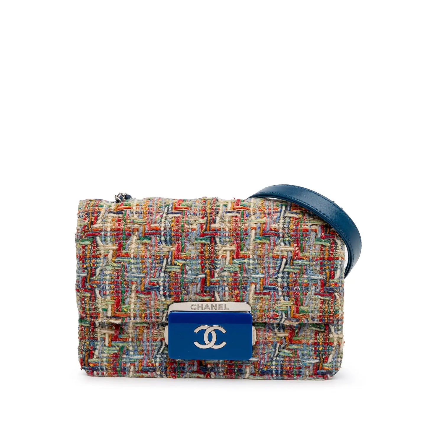 Chanel Mini Quilted Tweed Beauty Lock Flap