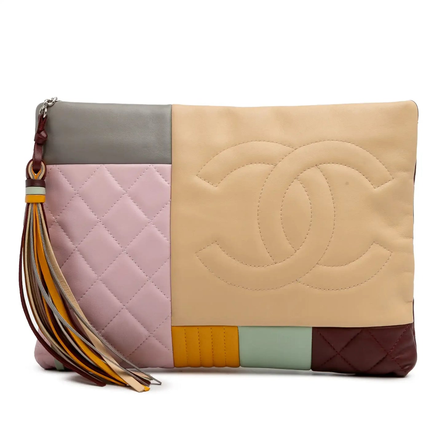 Chanel Medium Lambskin Colorblock Patchwork O Case