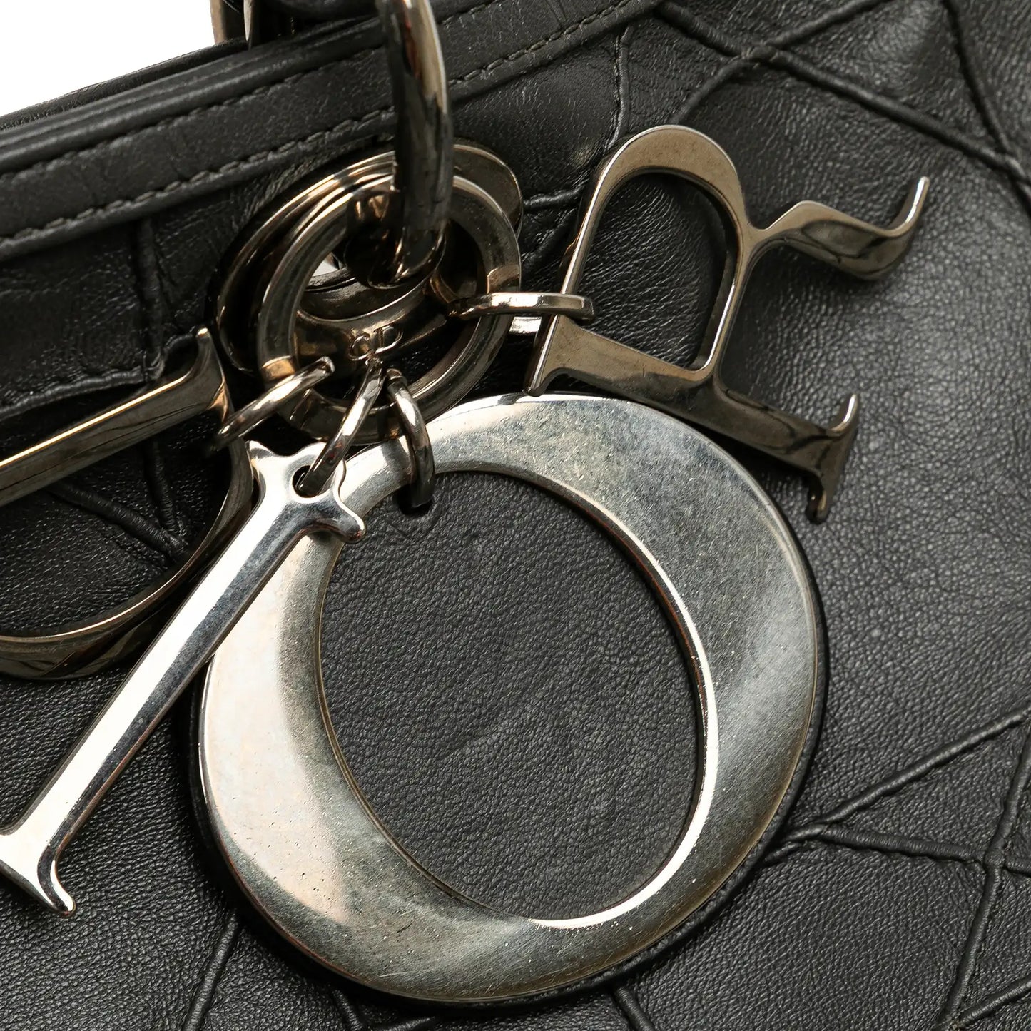 Dior Large Lambskin Cannage Polochon Granville Satchel
