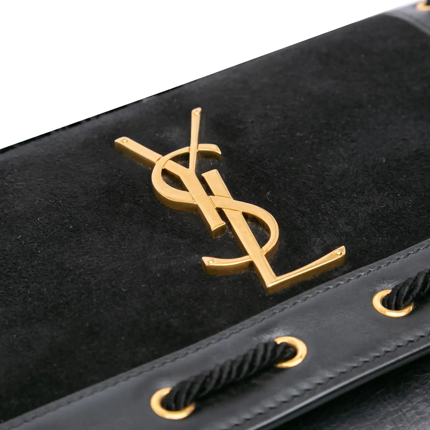 Saint Laurent Medium Suede Rope Stitch Kate Crossbody