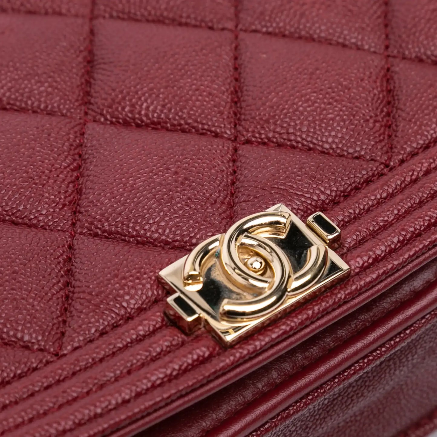 Chanel Quilted Caviar Boy Wallet on Chain
