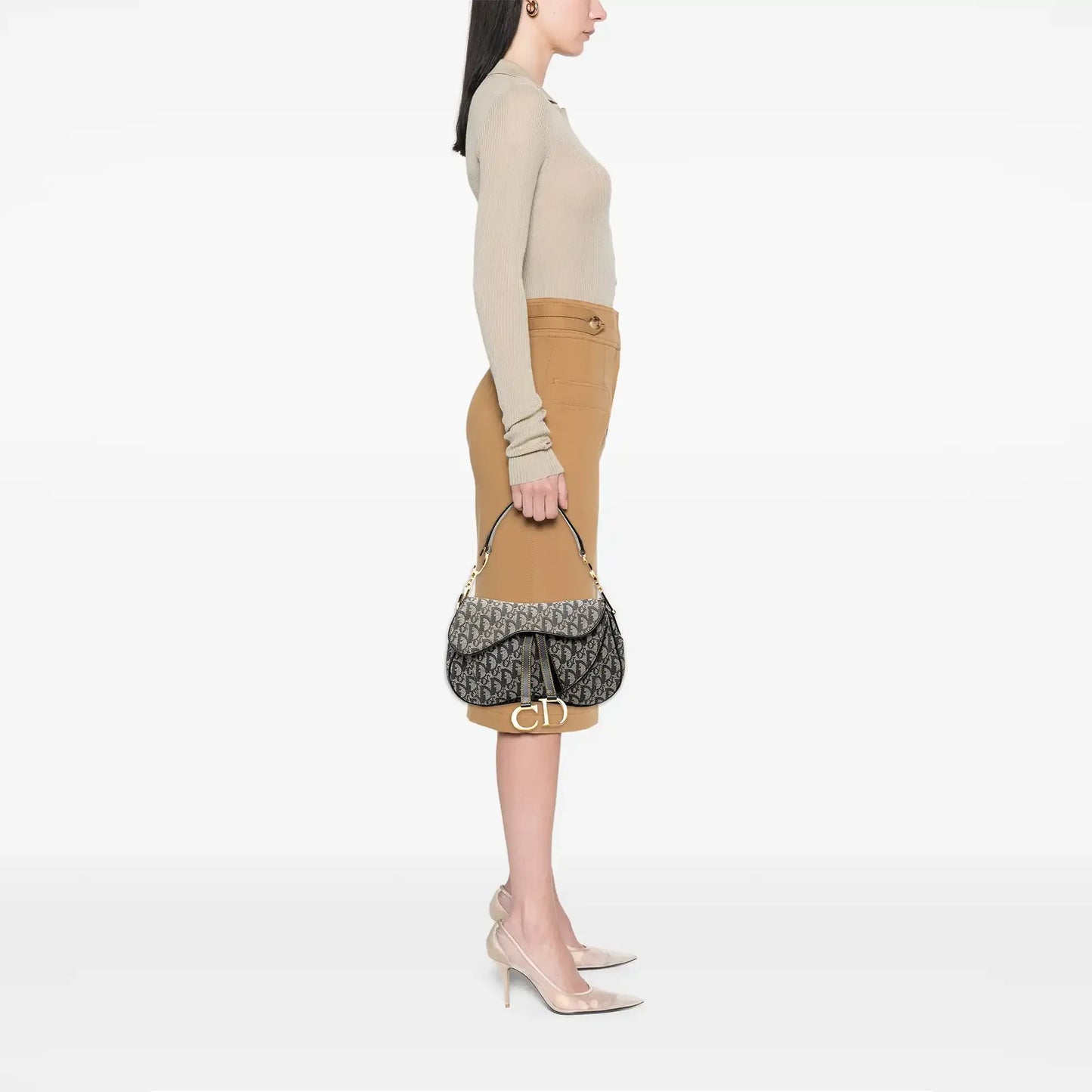 Dior Diorissimo Canvas Double Saddle Bag