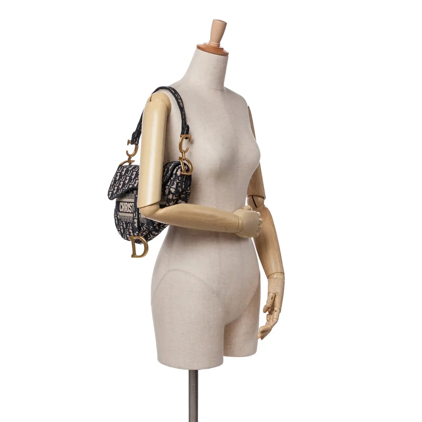 Dior Oblique Embroidered Canvas Saddle Bag